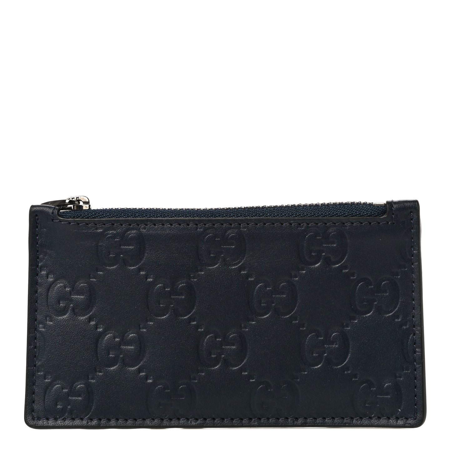 Guccissima Signature Coin Case Card Holder Blue
