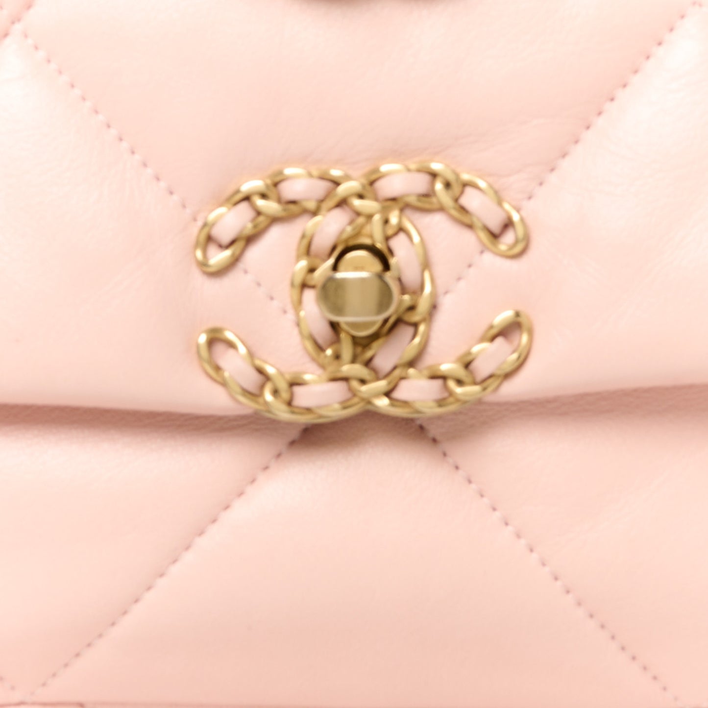 Lambskin Quilted Medium Chanel 19 Flap Light Pink