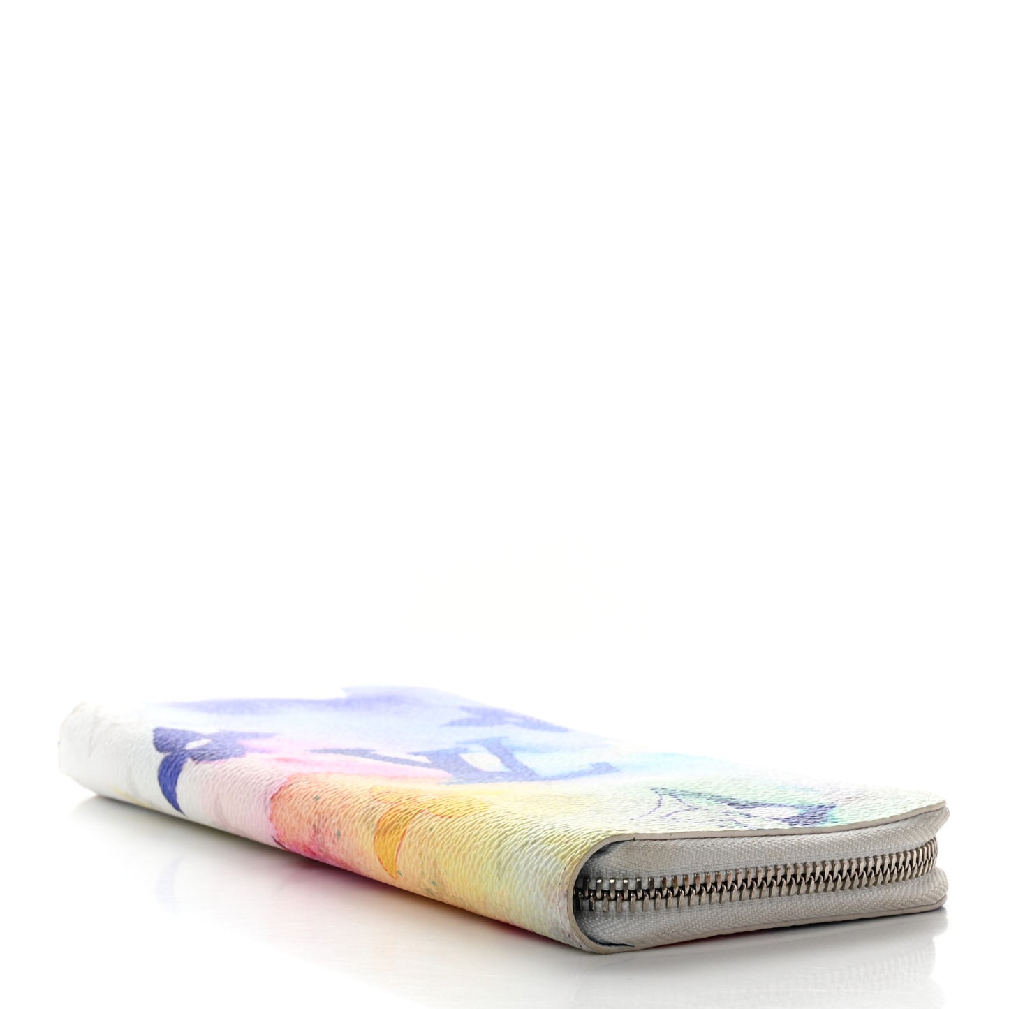 Monogram Watercolor Vertical Zippy Wallet