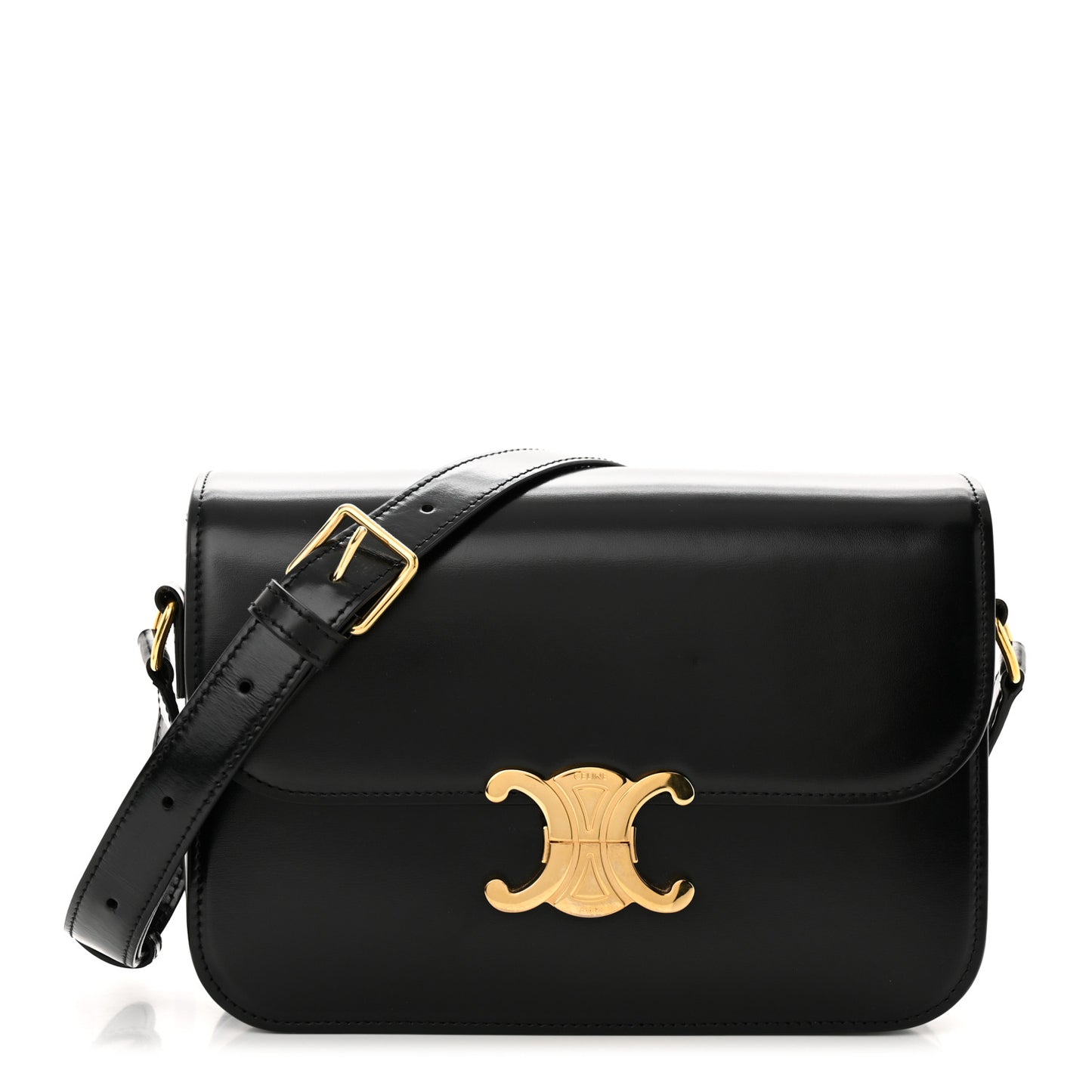 Shiny Calfskin Medium Triomphe Black