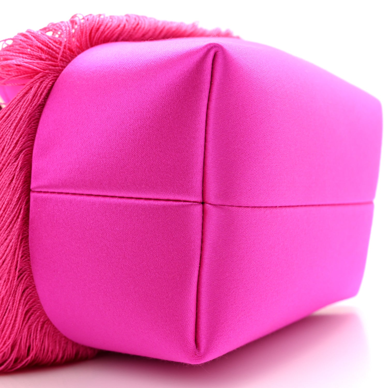 Jimmy Choo Satin Fringe Bon Bon Bag Fuchsia 10 of 12