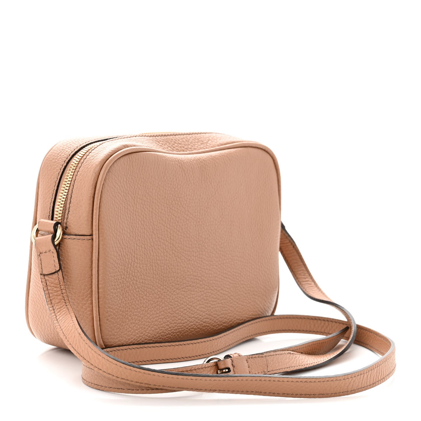 Pebbled Calfskin Small Soho Disco Bag Camelia