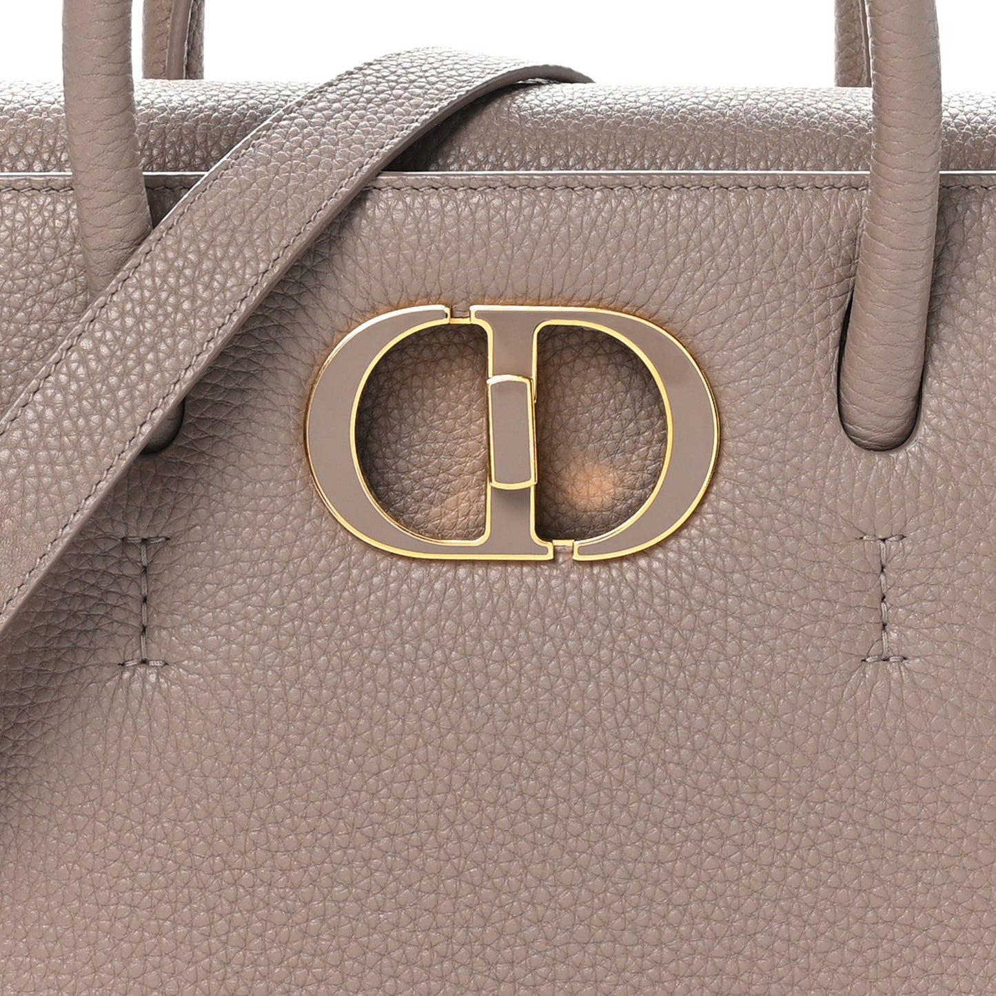 Grained Calfskin Medium St. Honore Tote Beige