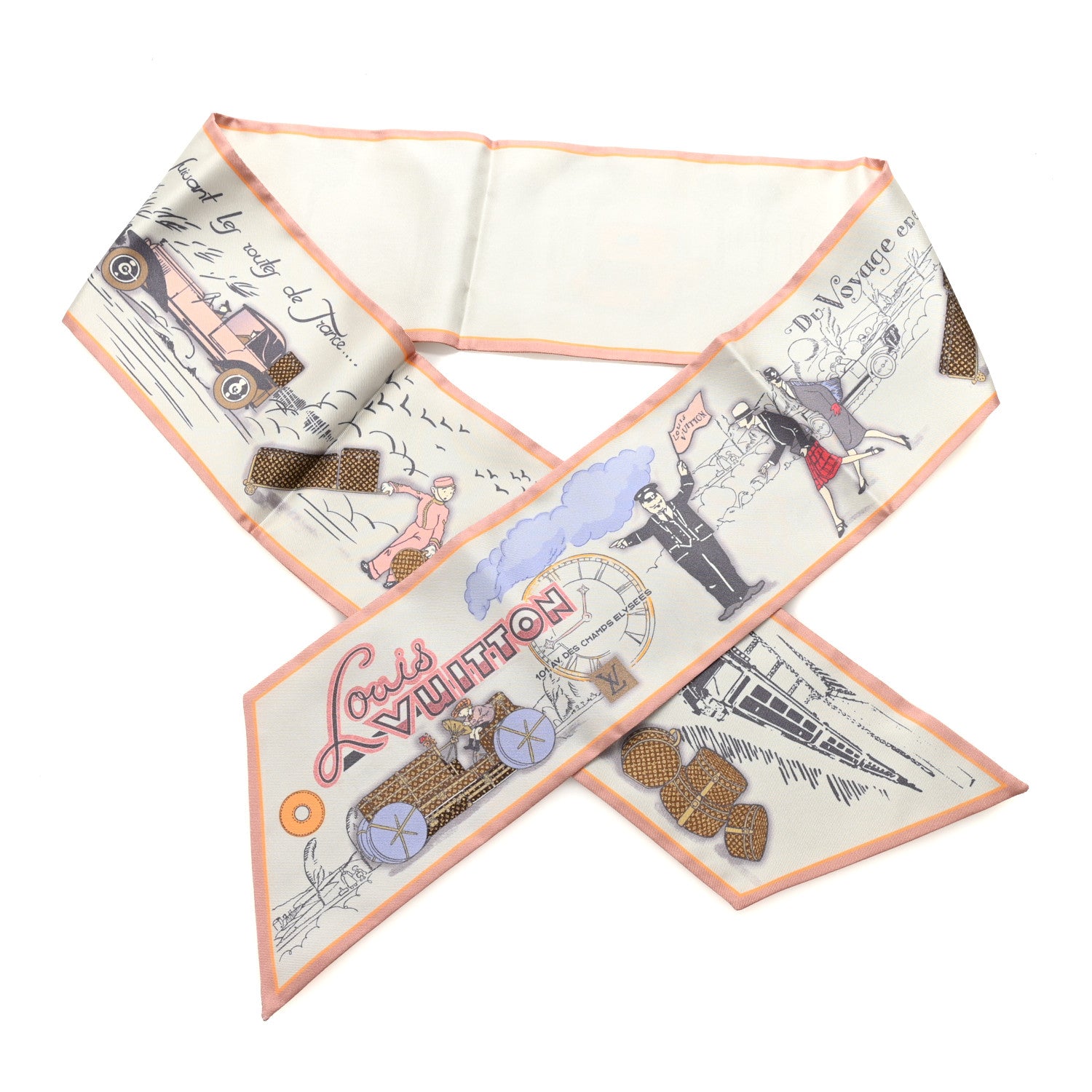 Louis Vuitton Silk LV Comics Bandeau Rose Poudre 1851768