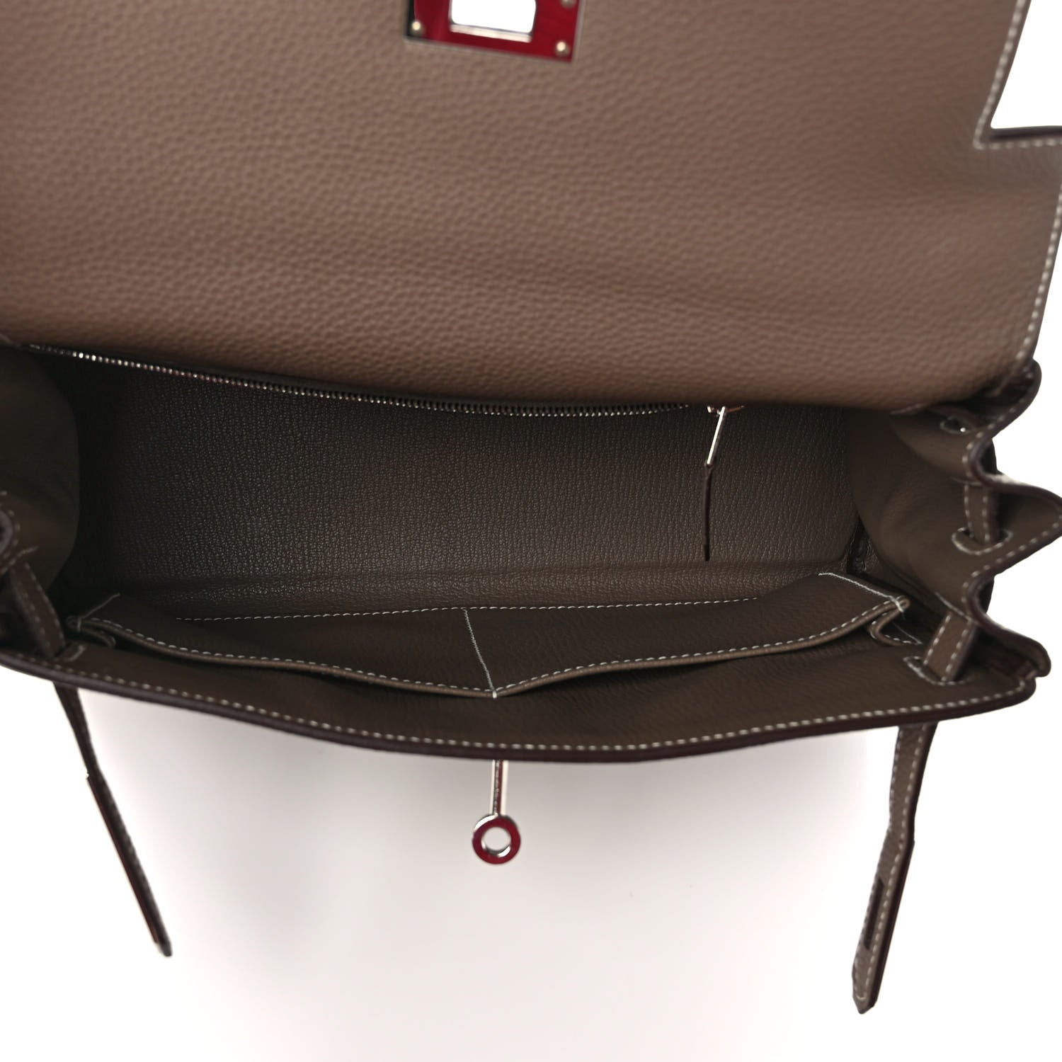 Hermes Togo Kelly Retourne 28 Etoupe 5 of 11