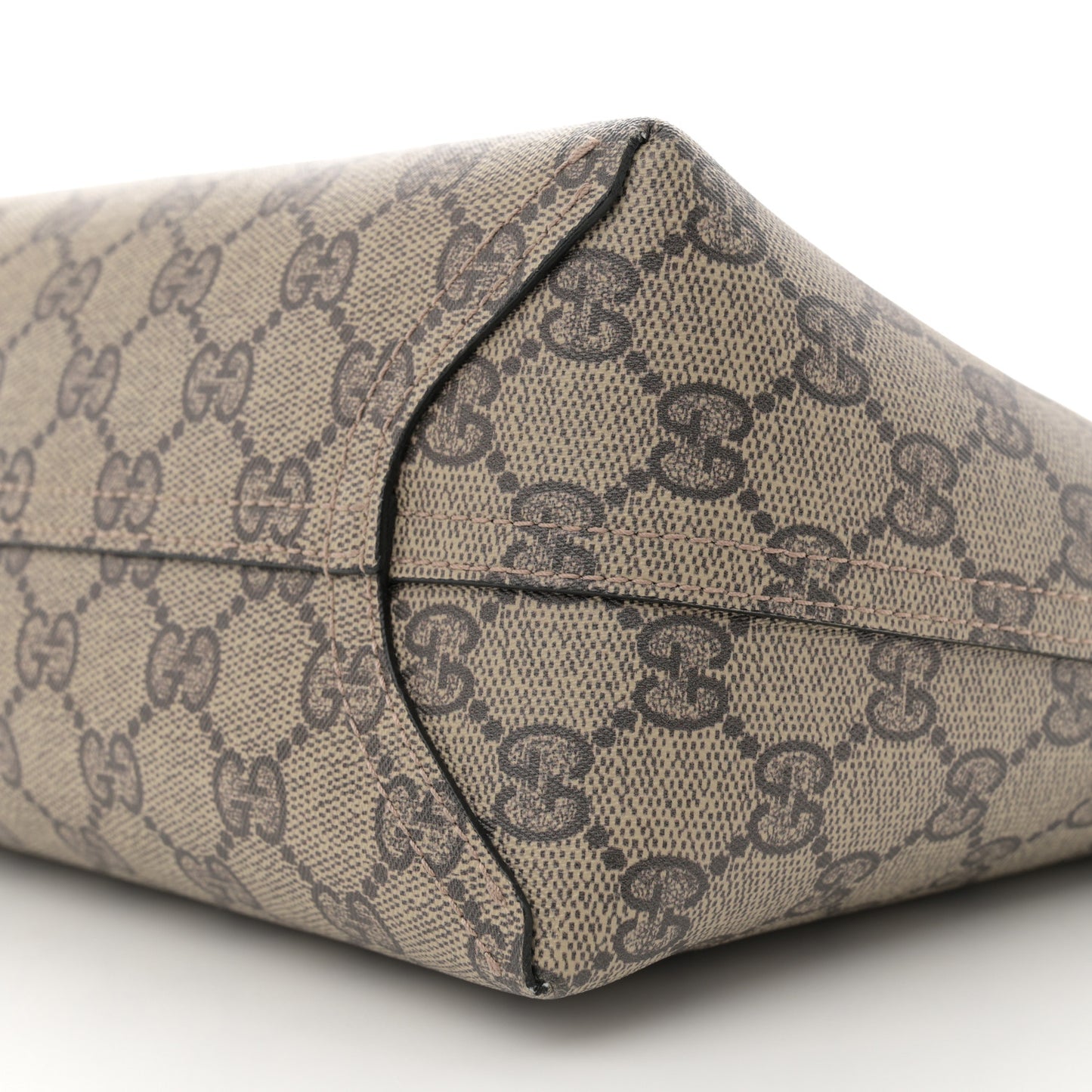 GG Supreme Monogram Small Reversible Tote Dark Brown
