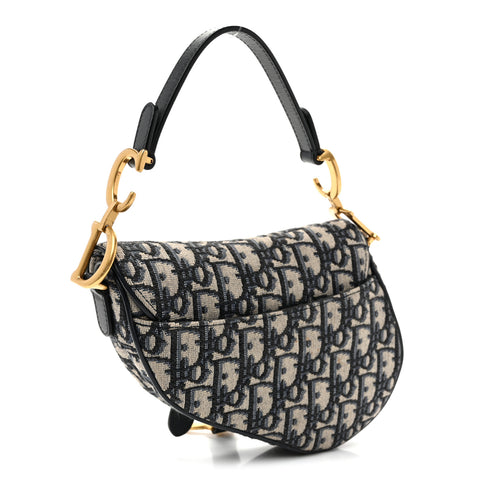 Oblique Mini Saddle Bag Blue