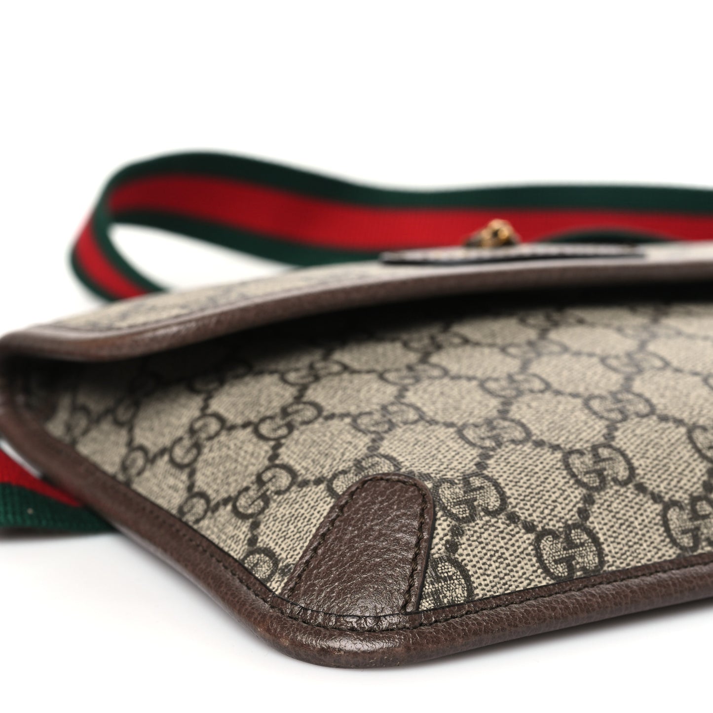 GG Supreme Monogram Neo Vintage Web Belt Bag Brown
