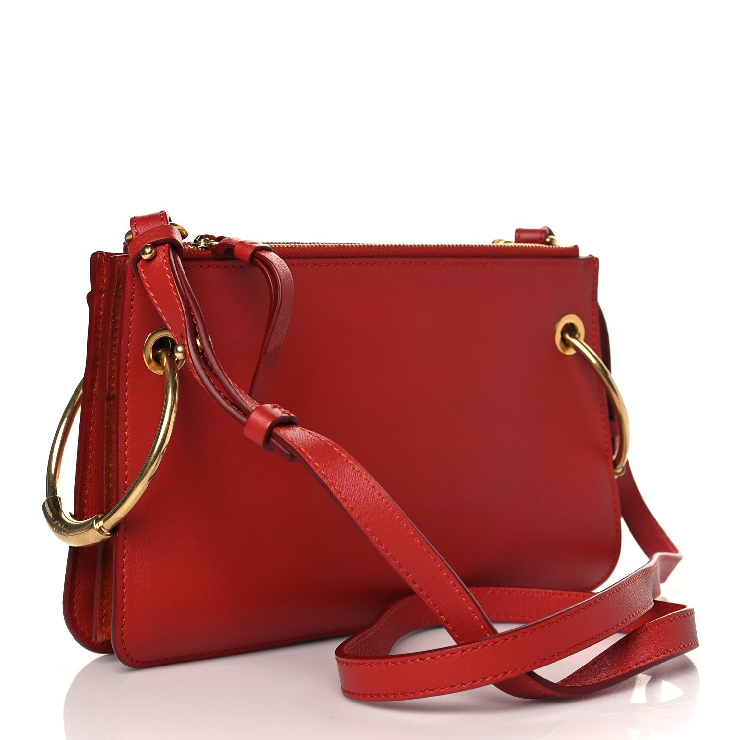 Chloe Calfskin Suede Mini Roy Bag Earthy Red 3 of 12