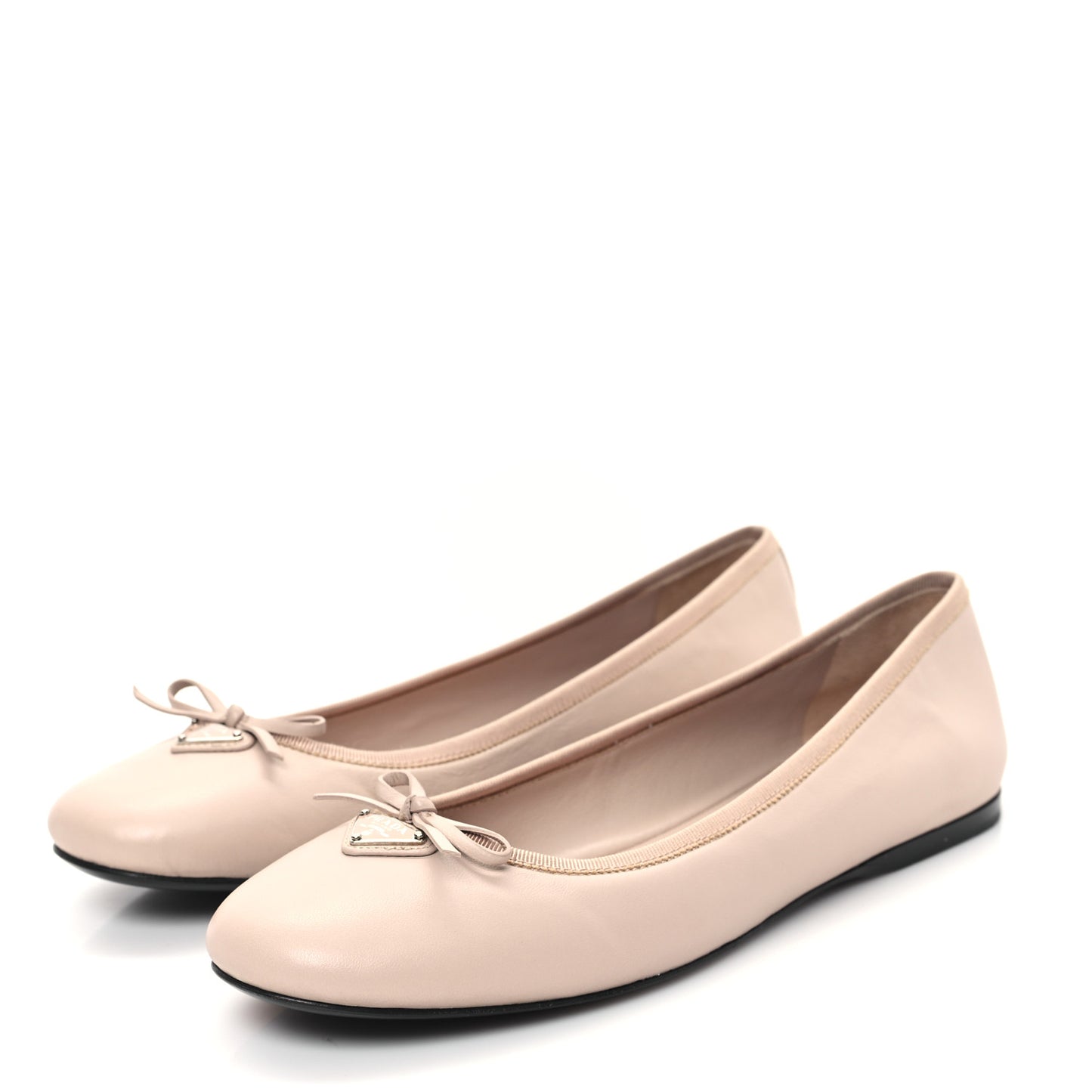 Nappa Cap Toe Triangle Bow Ballerina Flats 40.5 Ninfea