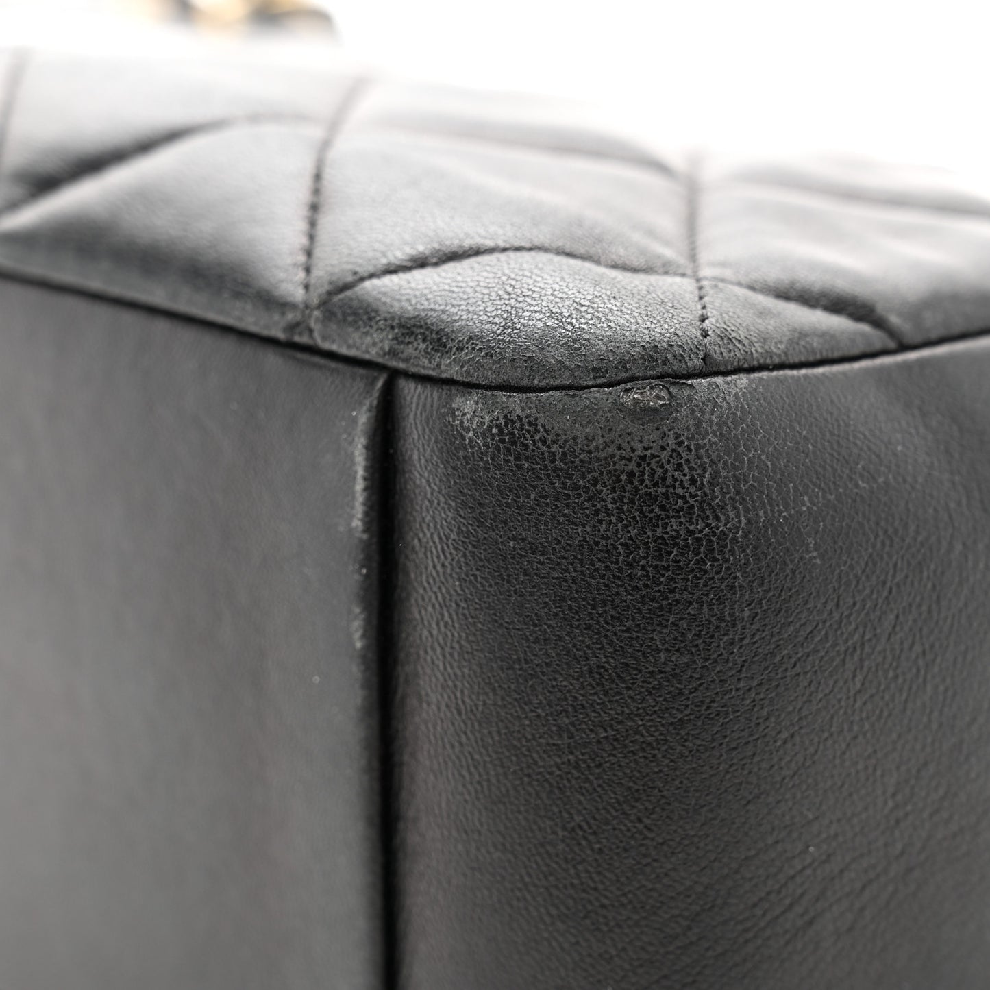 Calfskin Quilted Small Ballerine Camera Case Black