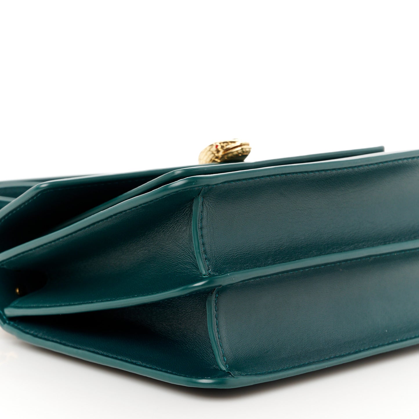 Nappa Monochrome Serpenti Forever Maxi Chain Crossbody Bag Green