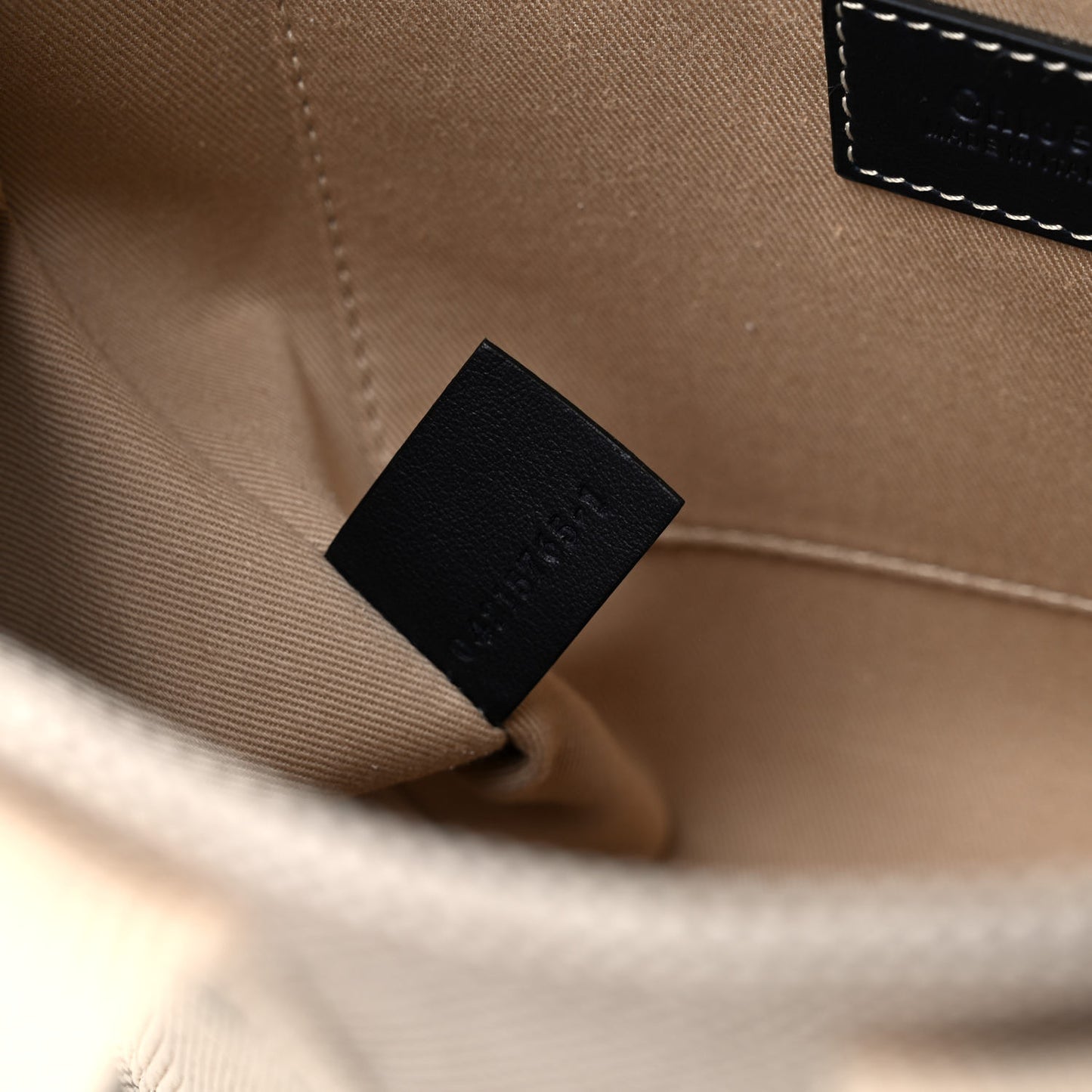 Cotton Calfskin Small Woody Ribbon Tote White