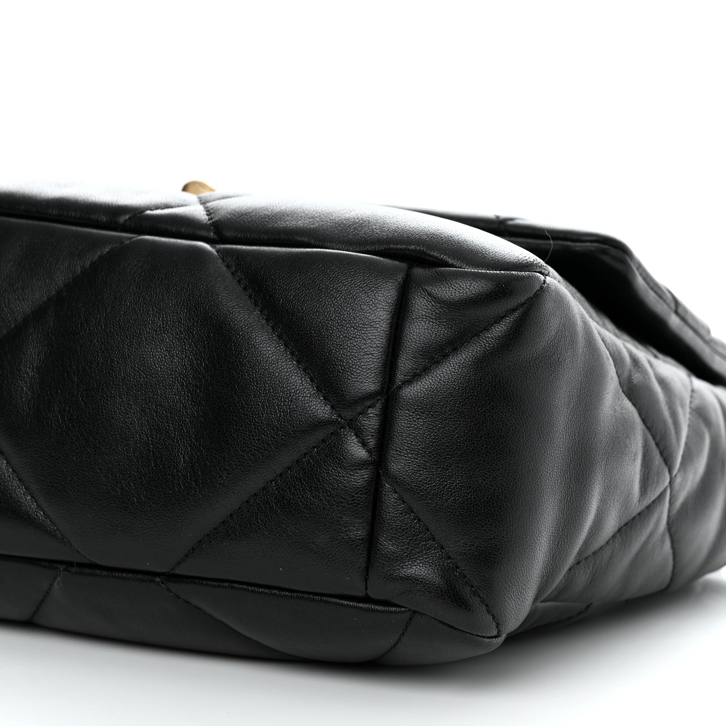 Lambskin Quilted Large Chanel 19 Flap Black
