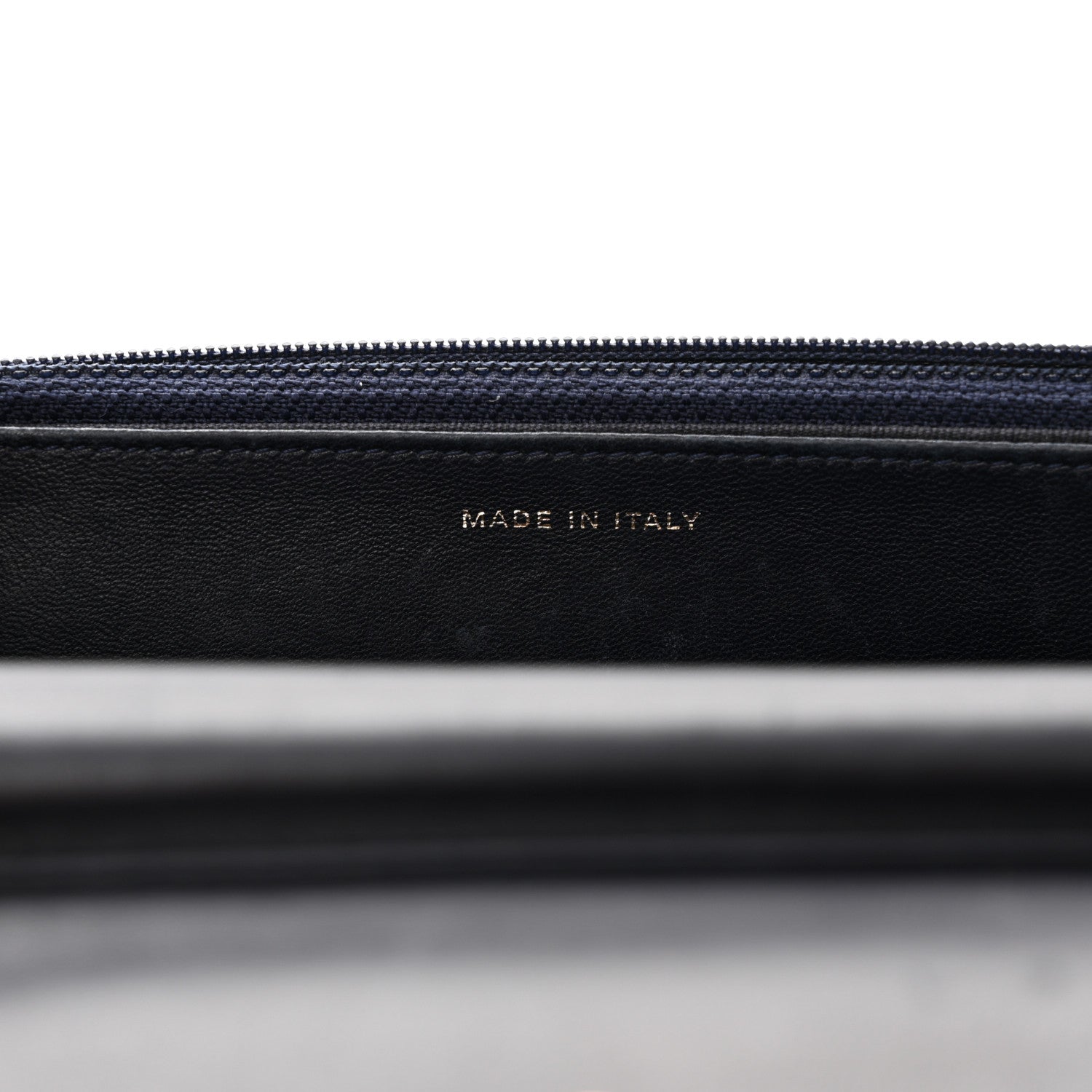 Chanel Lambskin Quilted Wallet On Chain WOC Navy Blue 8 of 18