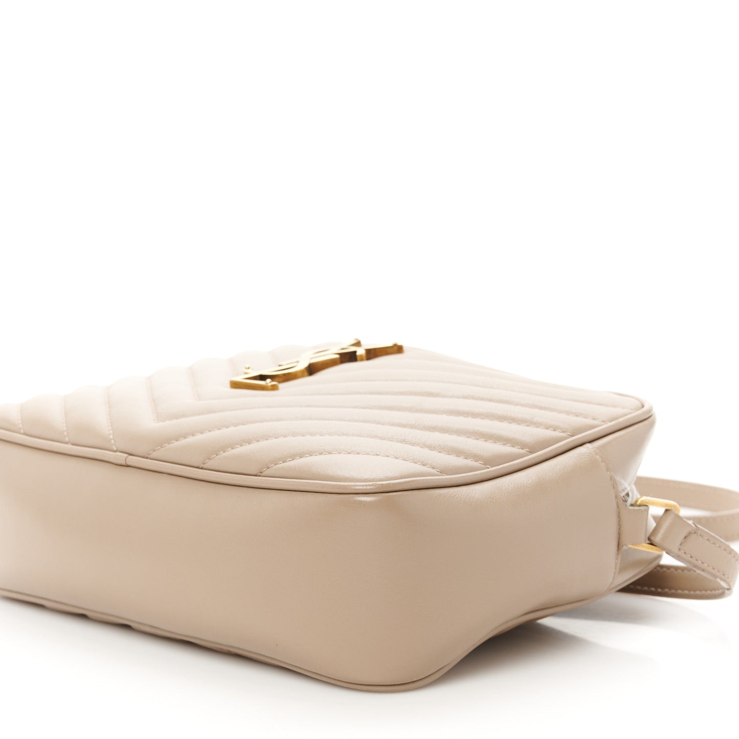 Calfskin Matelasse Monogram Lou Camera Bag Dark Beige