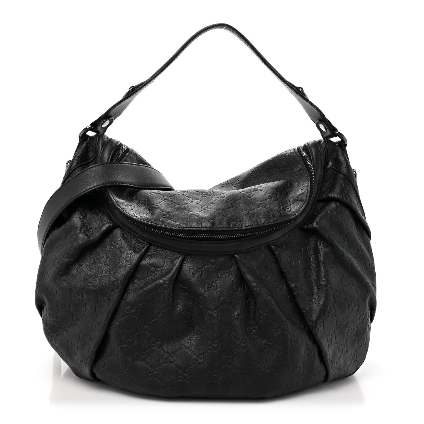 Guccissima Medium Icon Bit Shoulder Bag Black