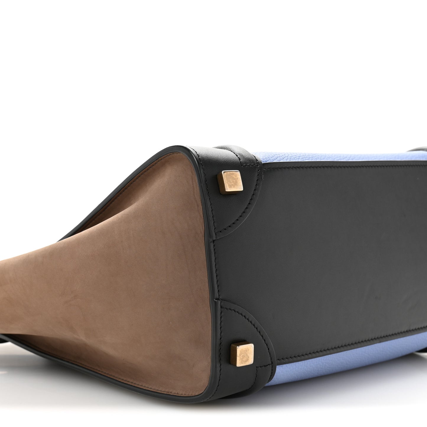 Baby Grained Calfskin Nubuck Micro Tri-Color Luggage Porcelain