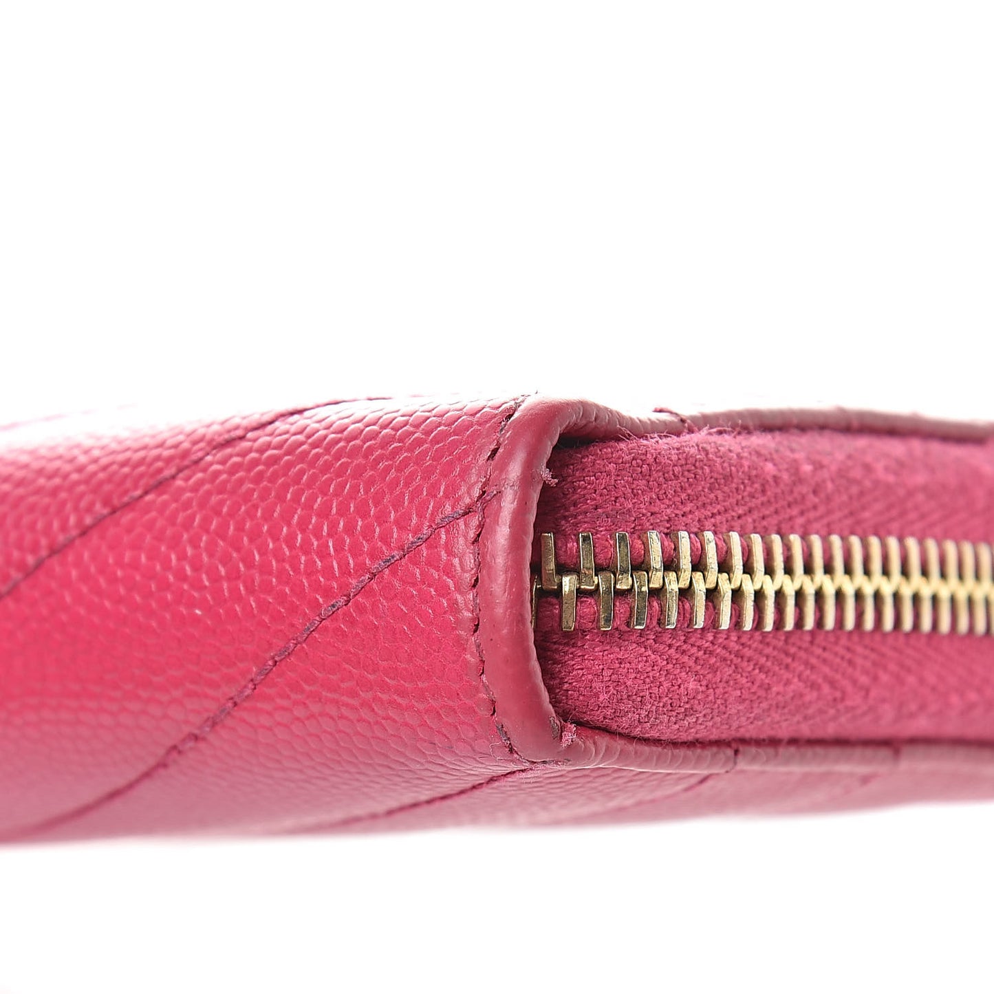 Grain De Poudre Matelasse Chevron Monogram Zip Around Wallet Bubblegum