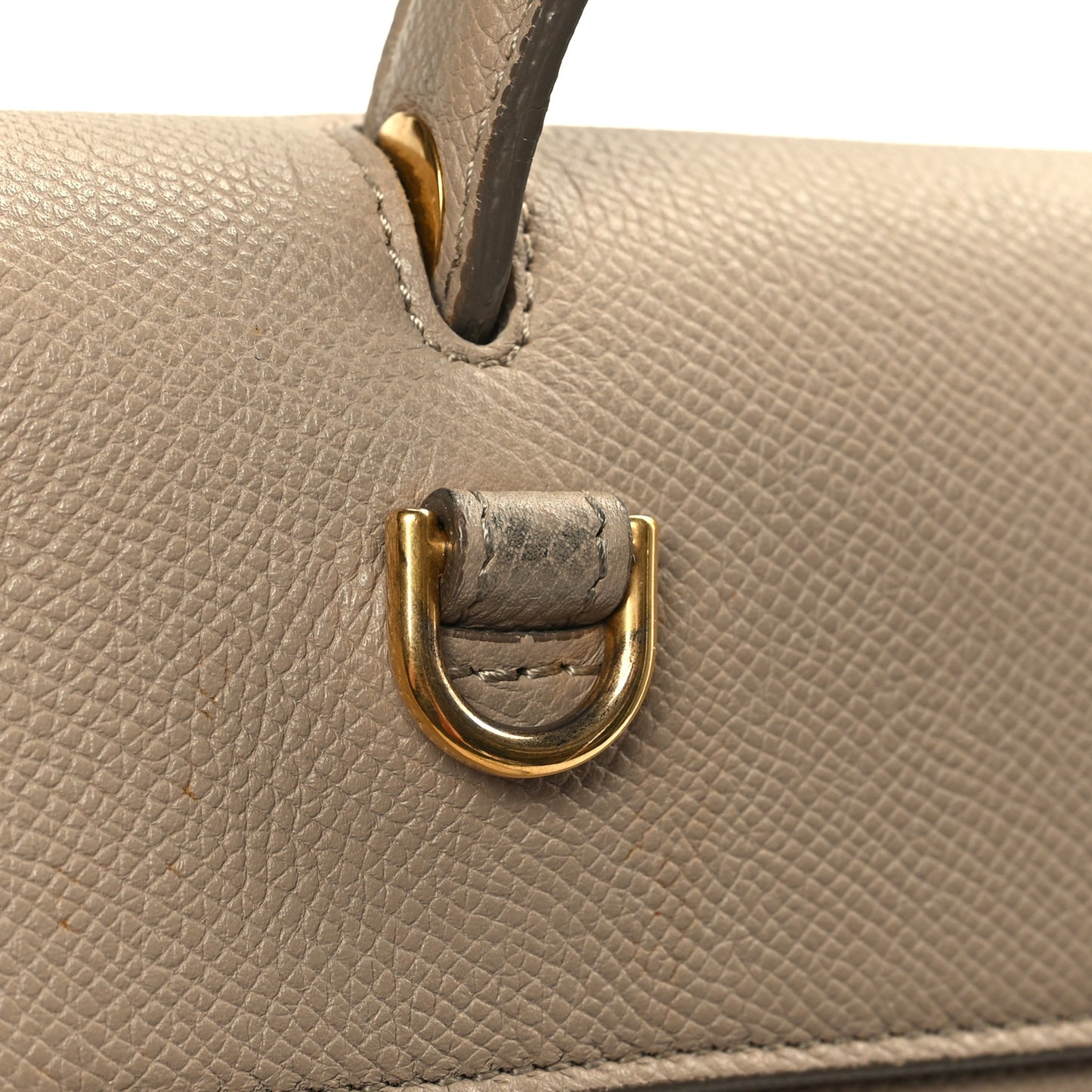 Grained Calfskin Mini Belt Bag Light Taupe