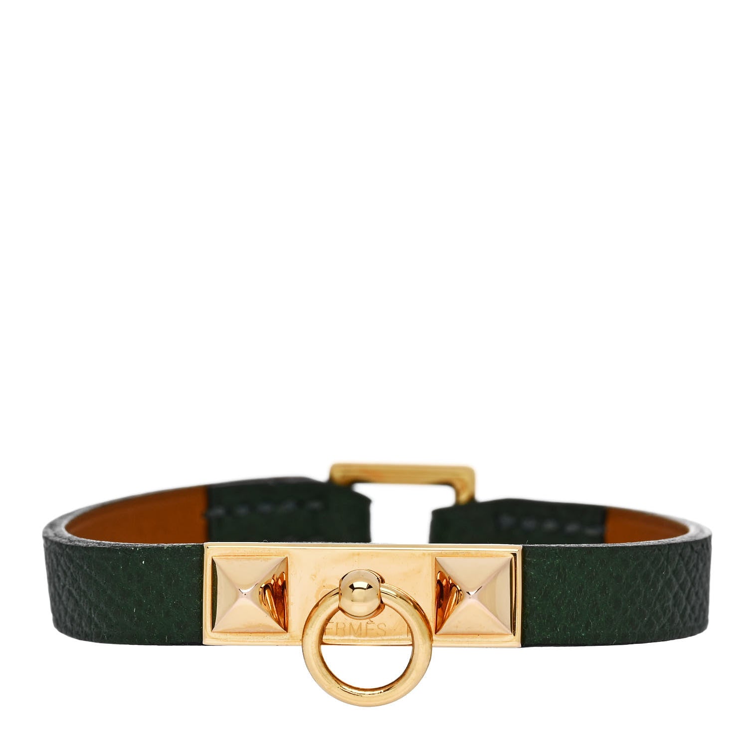 Hermes Epsom Micro Rivale Bracelet XS Vert Anglais 1 of 6