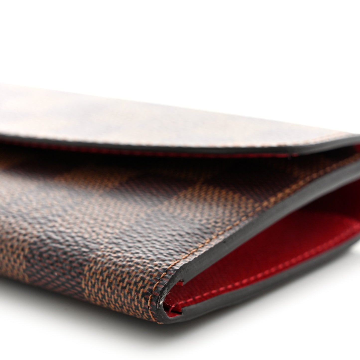 Damier Ebene Emilie Wallet Red