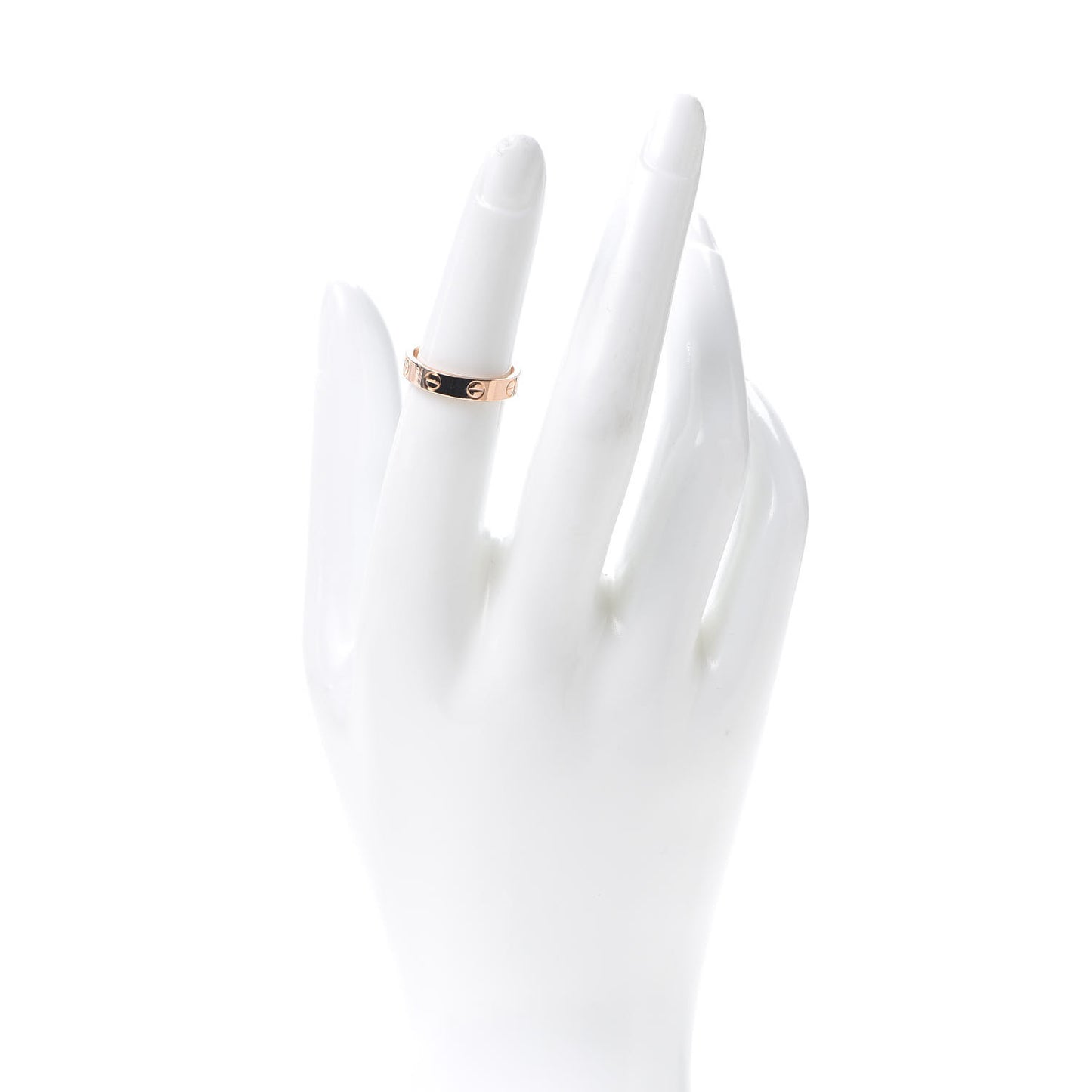 18K Pink Gold 3.5mm LOVE Wedding Band Ring 50 5.25