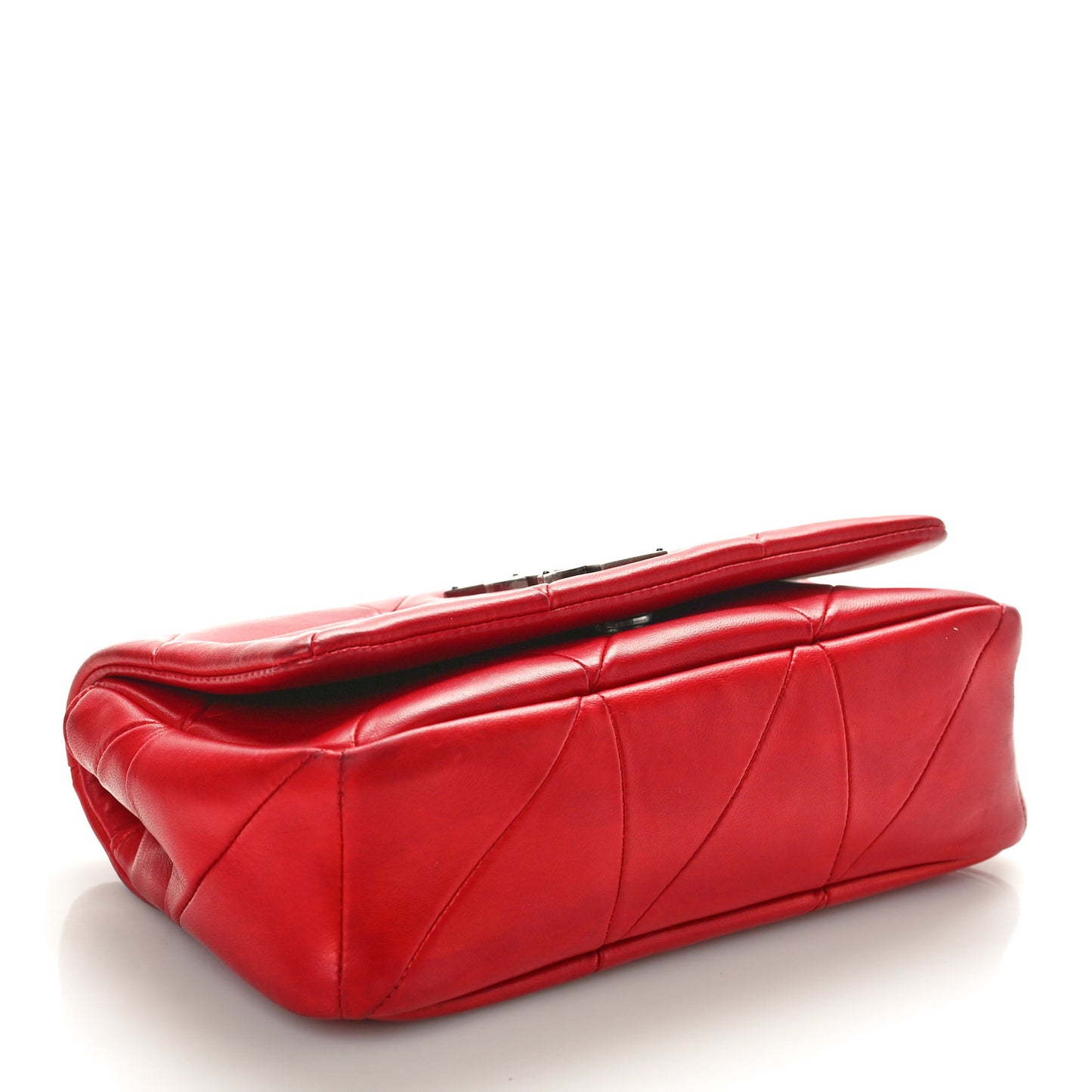 Lambskin Patchwork Monogram Small Jamie Red