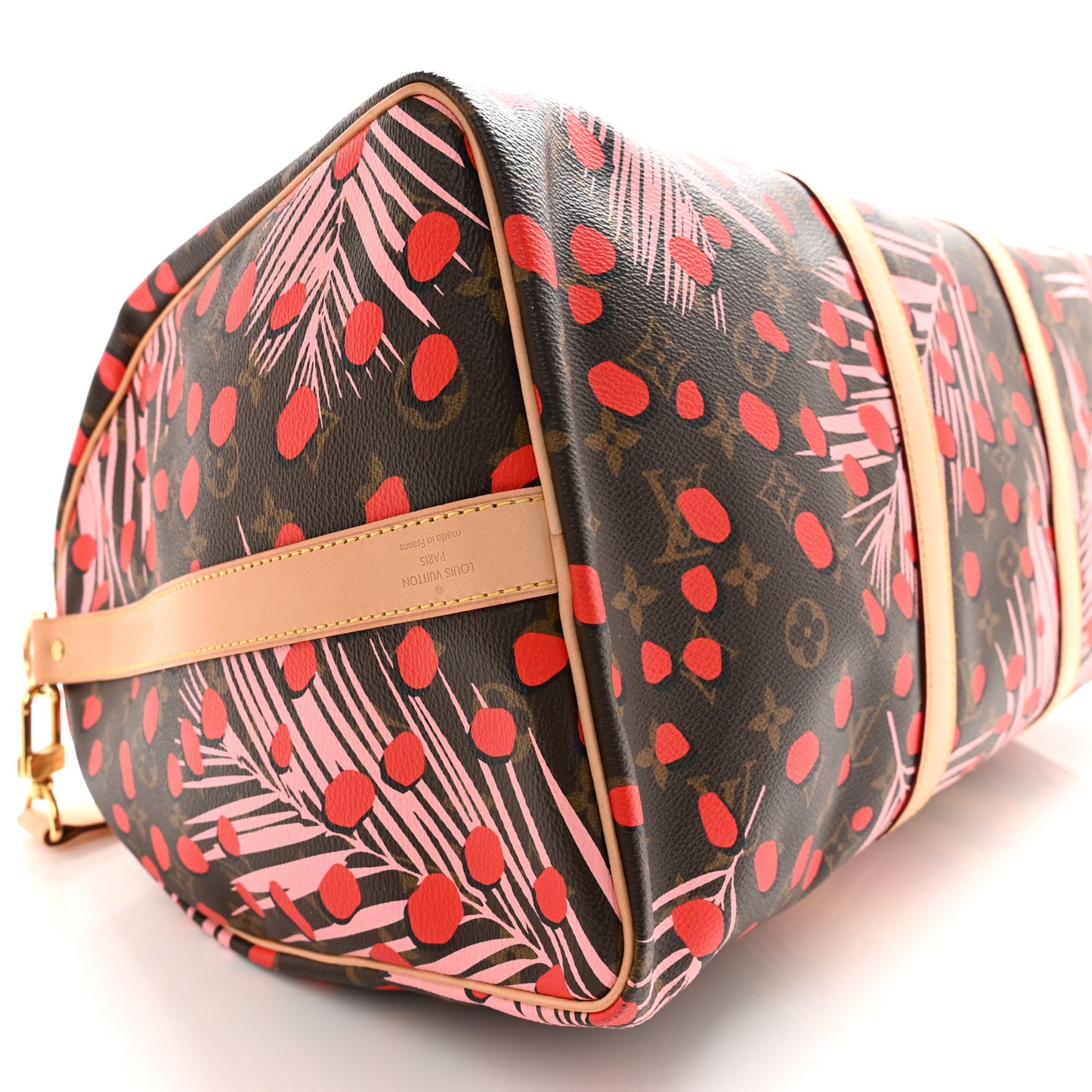 Monogram Jungle Dots Keepall Bandouliere 50 Sugar Pink Poppy
