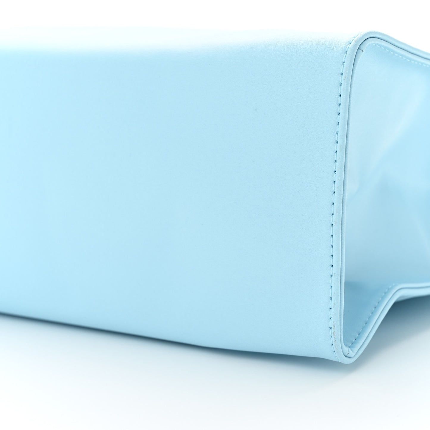 Vegan Leather Medium Shopping Bag Pool Blue