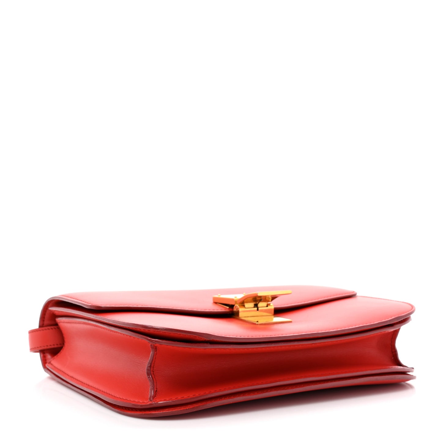 Calfskin Medium Classic Box Flap Bag Red
