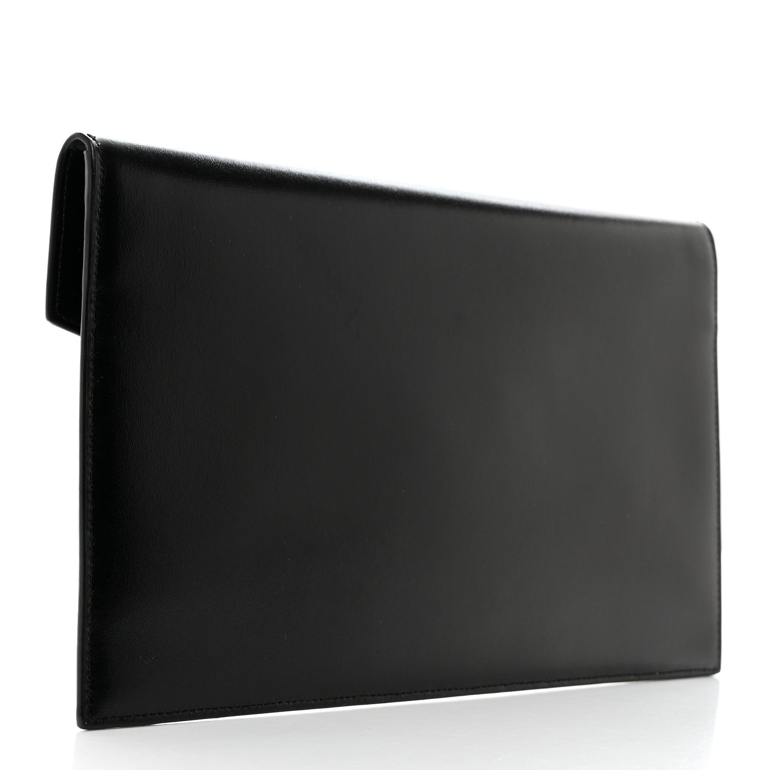 Saint Laurent Smooth Shiny Calfskin Monogram Uptown Pouch Black 3 of 7