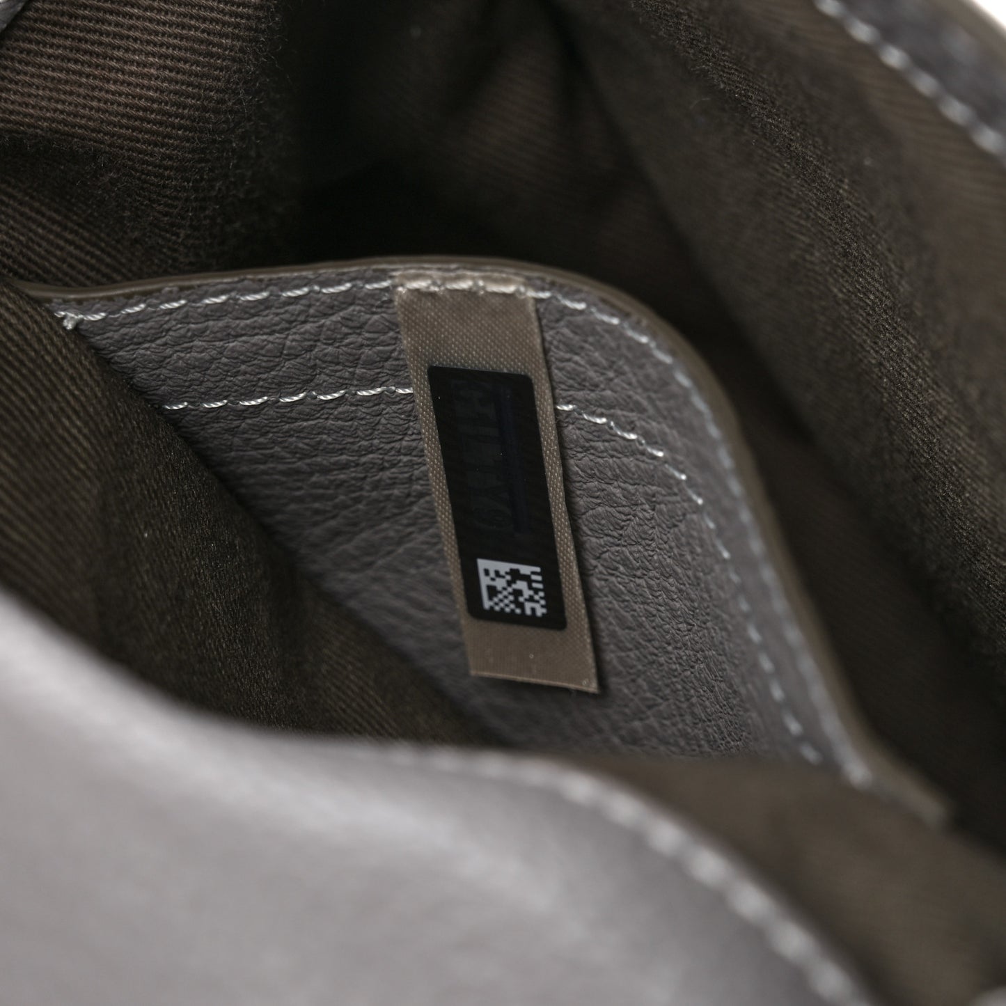 Grained Calfskin Small Marcie Saddle Bag Cashmere Grey