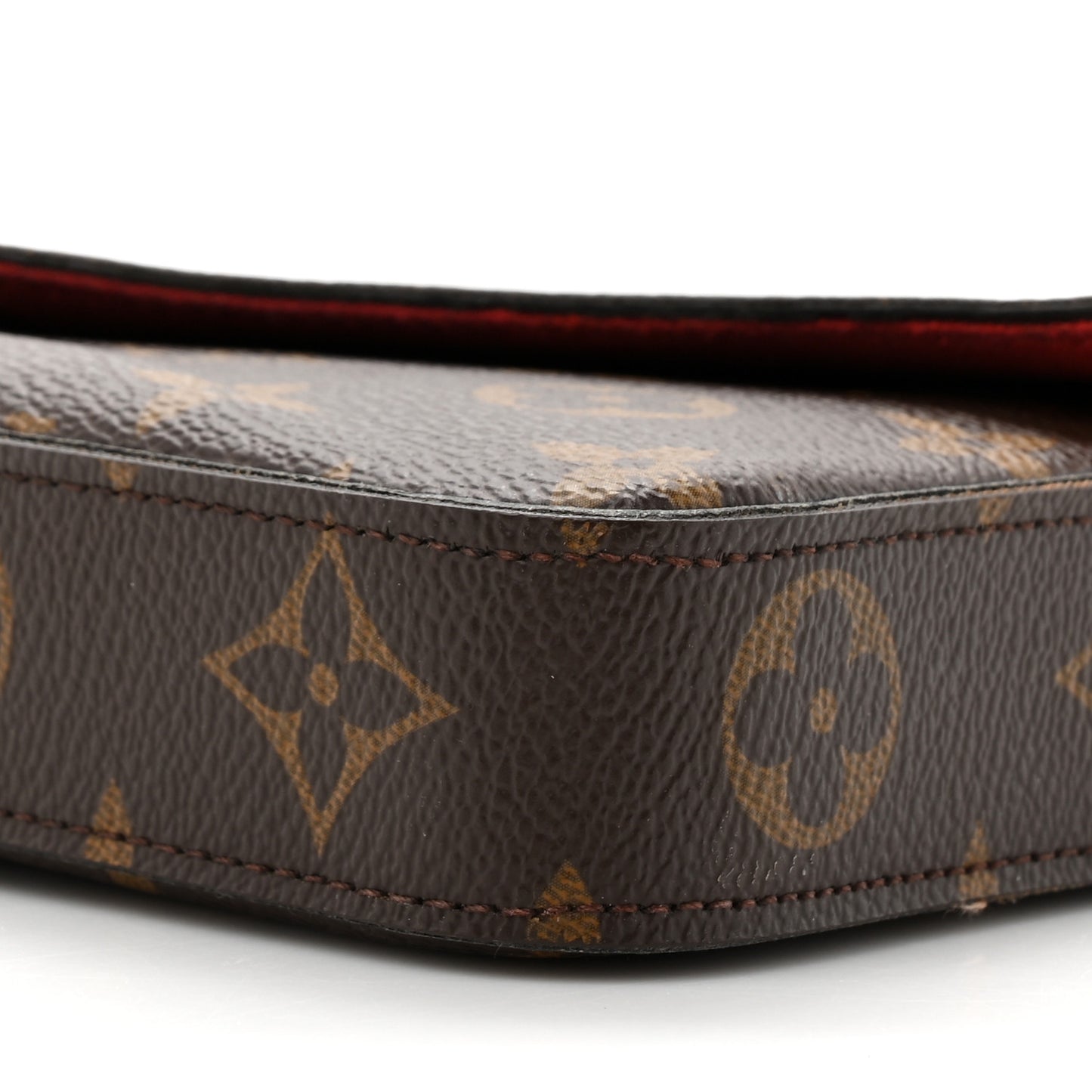 Monogram My LV World Tour Pochette Felicie Chain Wallet Coquelicot