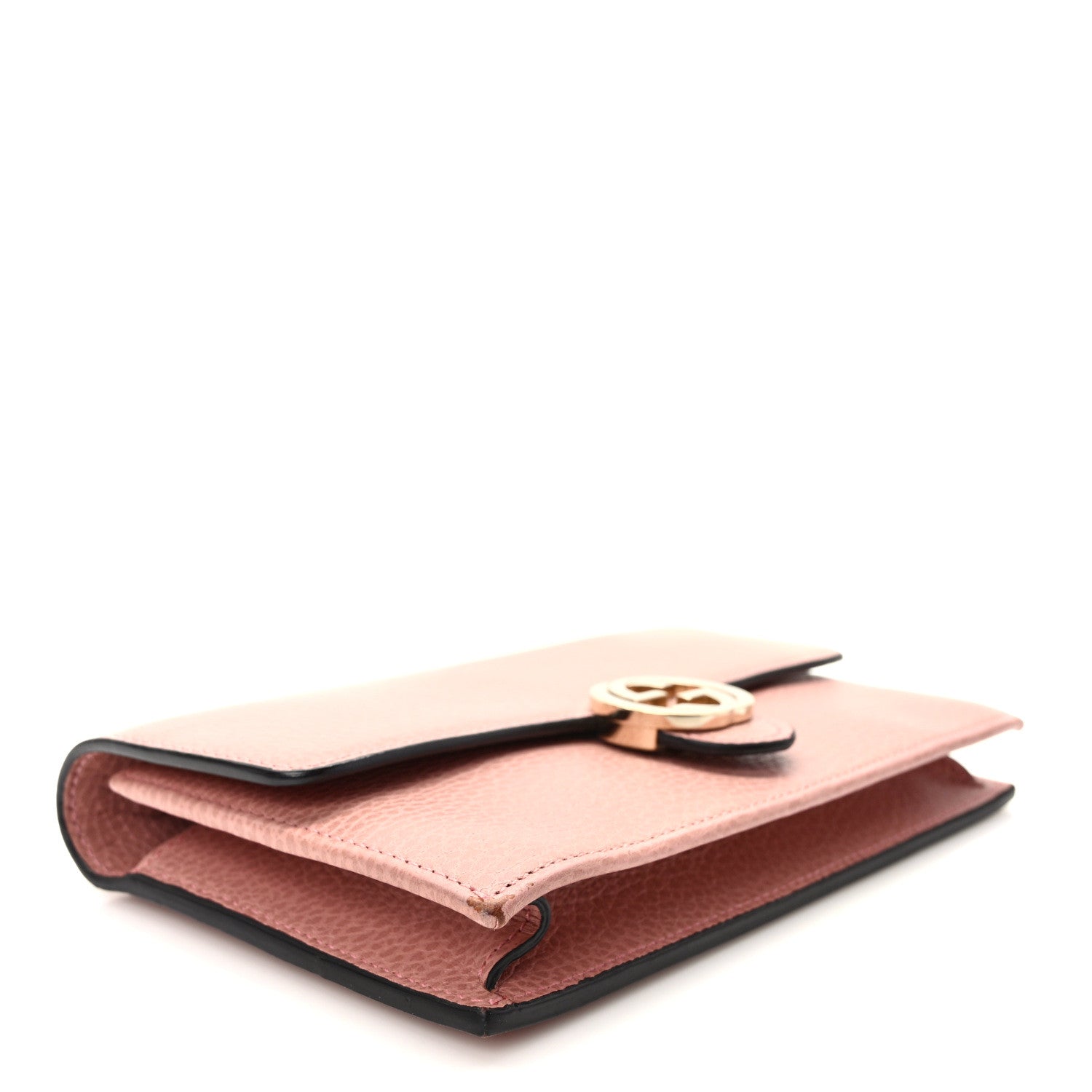 Gucci Dollar Calfskin Interlocking G Chain Wallet Soft Pink 4 of 11