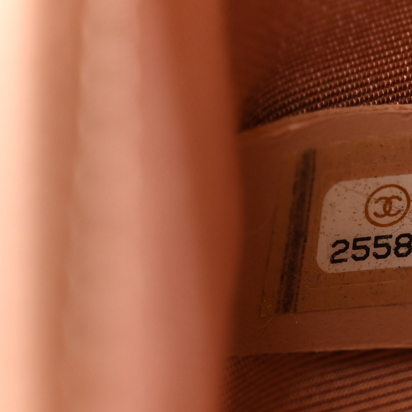 Caviar Chevron Quilted Small Boy Flap Dark Beige