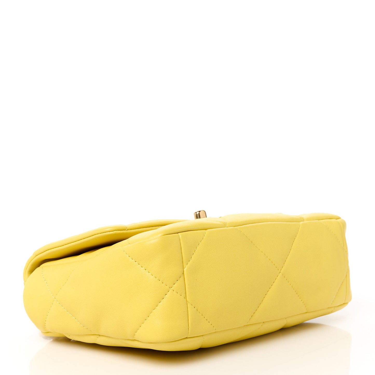Lambskin Quilted Medium Chanel 19 Flap Yellow