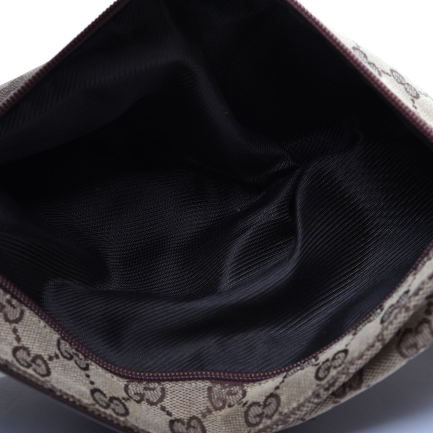 GG Monogram Double Pocket Belt Bag Dark Brown