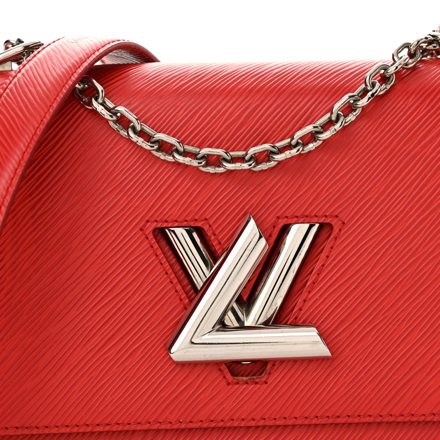 Epi Twist Shoulder Bag MM Coquelicot