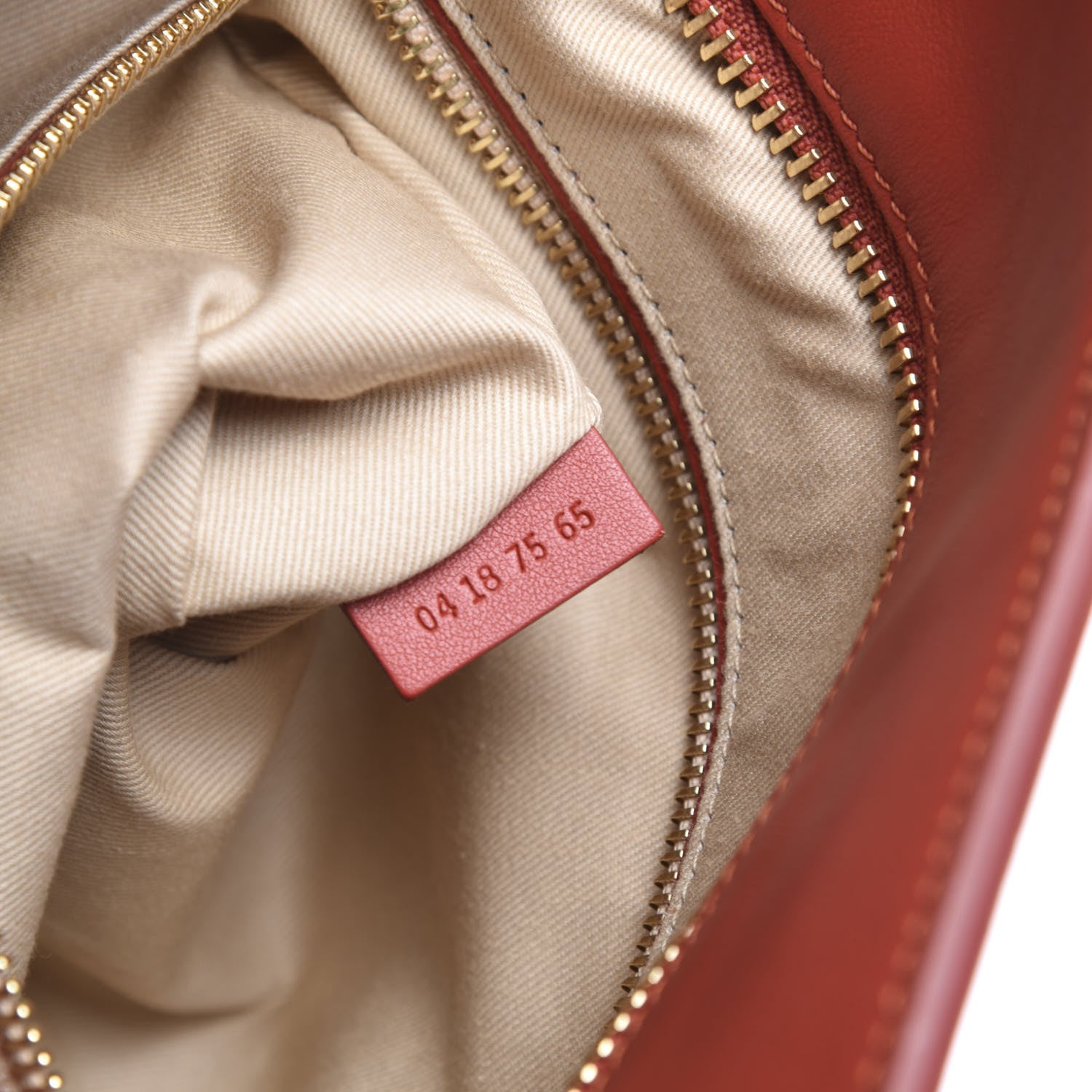 Chloe Smooth Calfskin Little Horses Embroidered Tao Zipped Tote Earthy Red 6 of 12