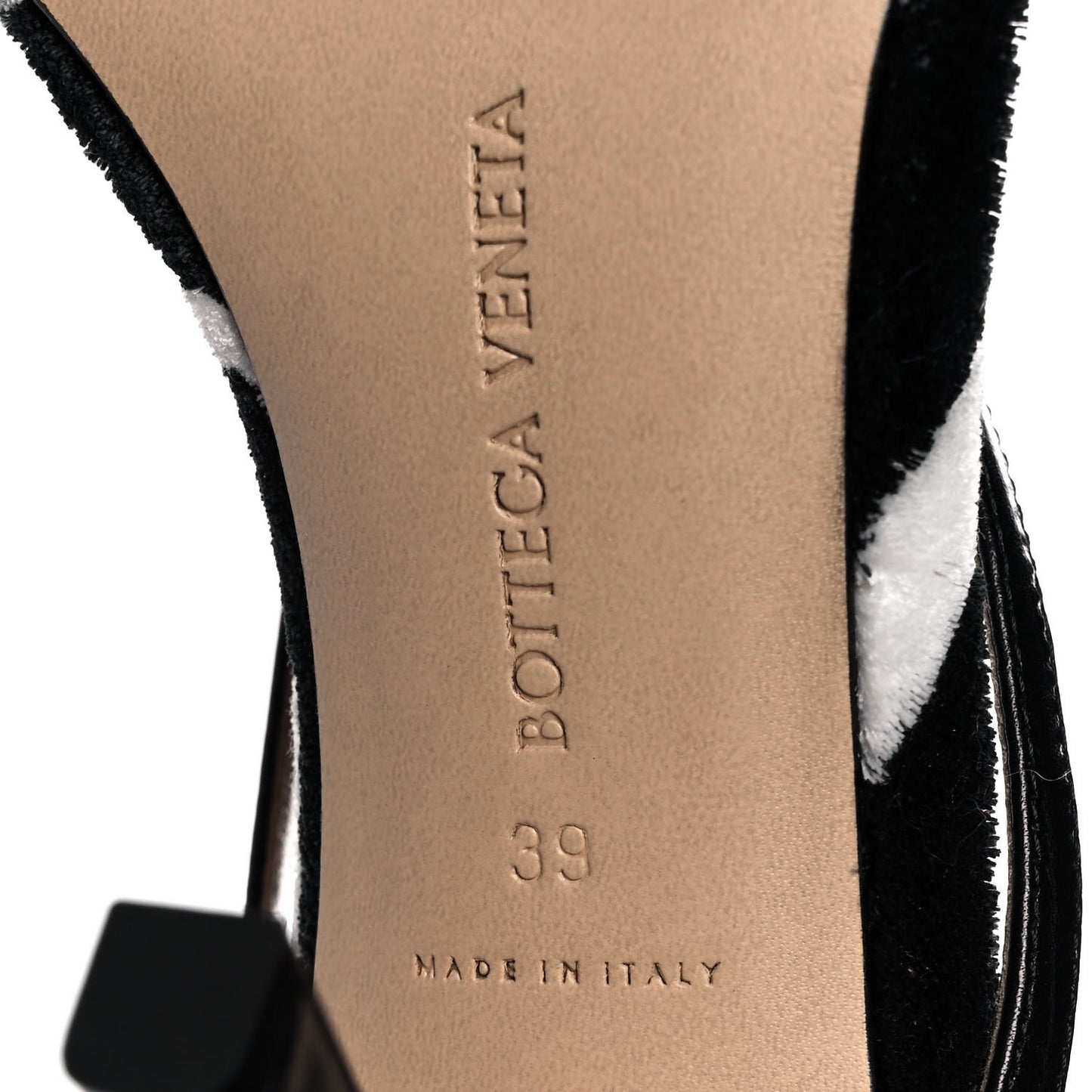 Microfiber Stretch Multi Strap 90mm Sandals 39 White Zebra