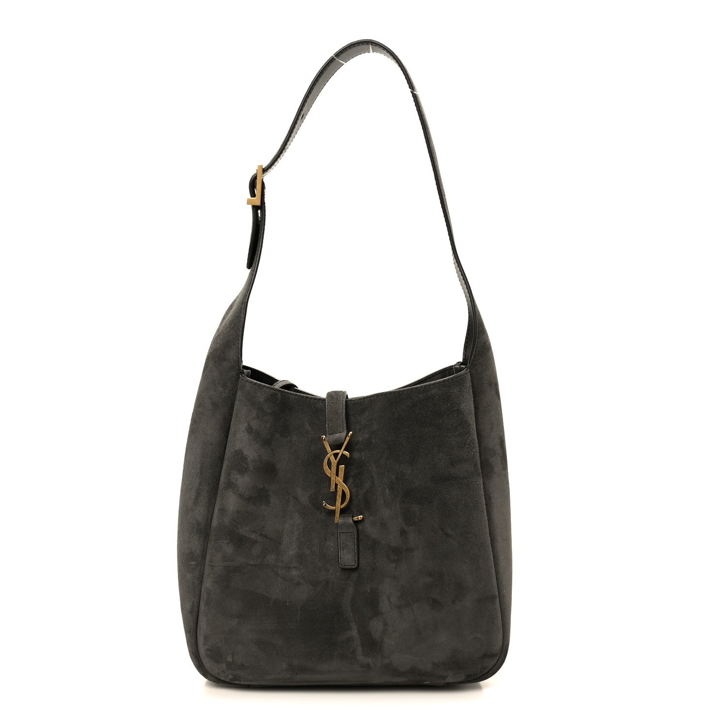 Saint Laurent Suede Small Le 5 A 7 Soft Hobo Urban Grey 1851192