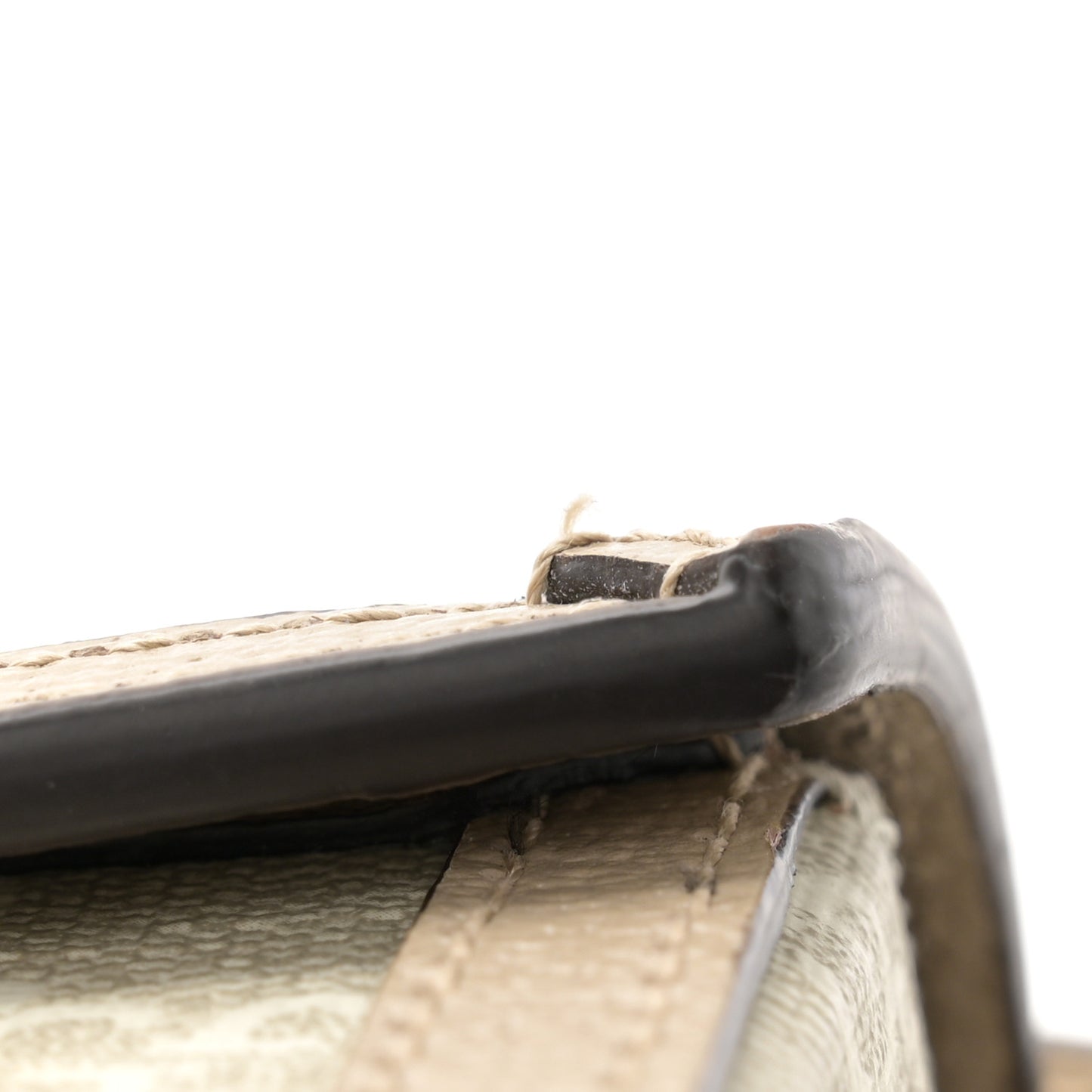 GG Supreme Monogram Textured Dollar Calfskin Mini Horsebit 1955 Shoulder Bag Beige Mystic White Oatmeal