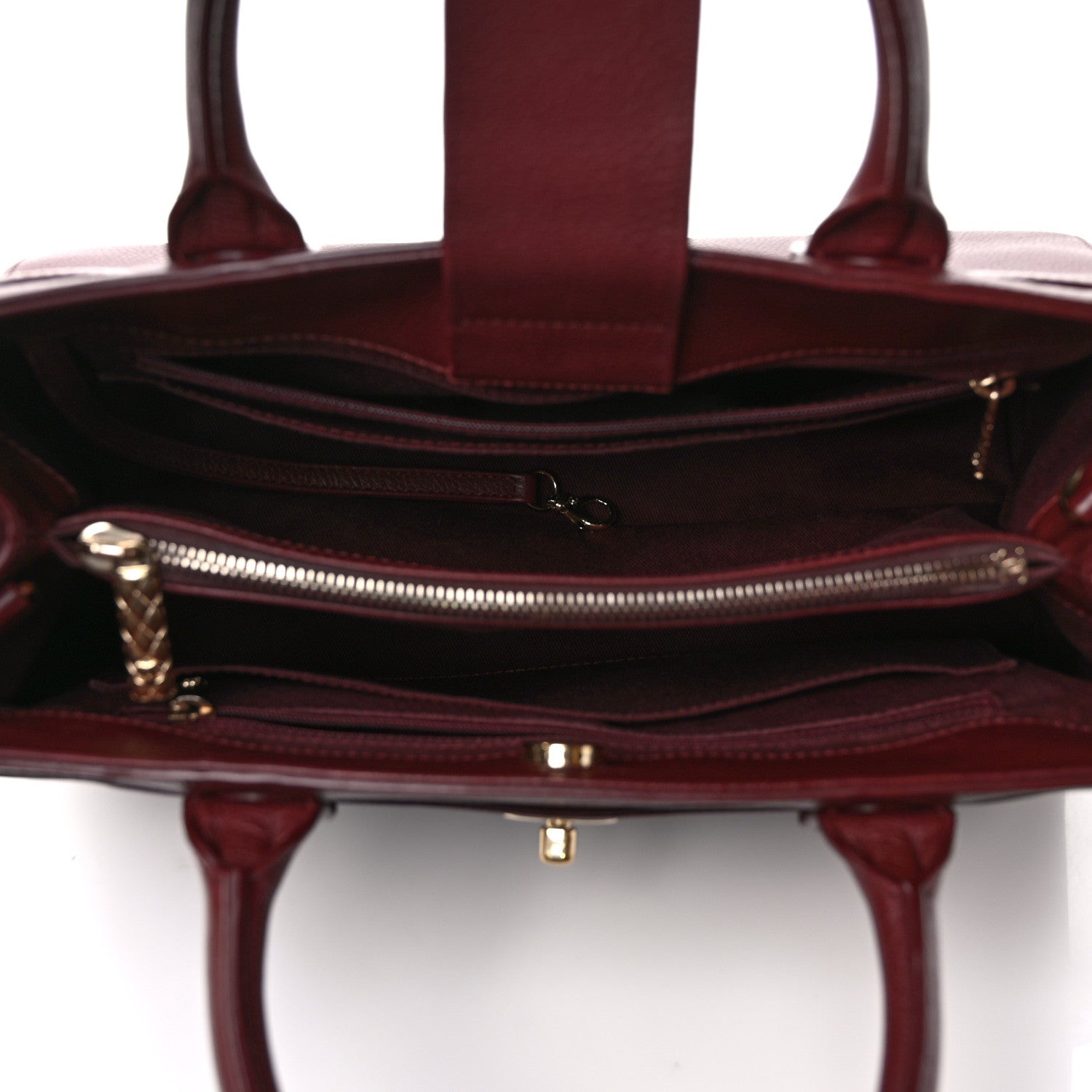 Chanel Grained Calfskin Small Neo Executive Shopper Tote Burgundy 5 of 11