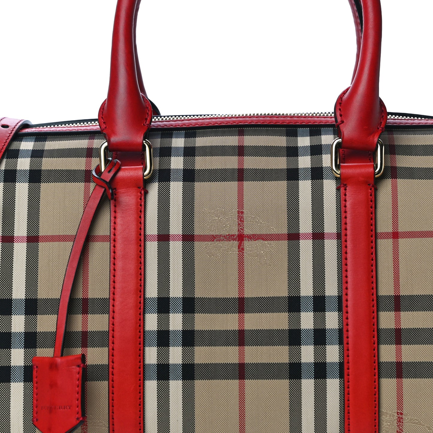 Horseferry Check Medium Alchester Bowling Bag Red