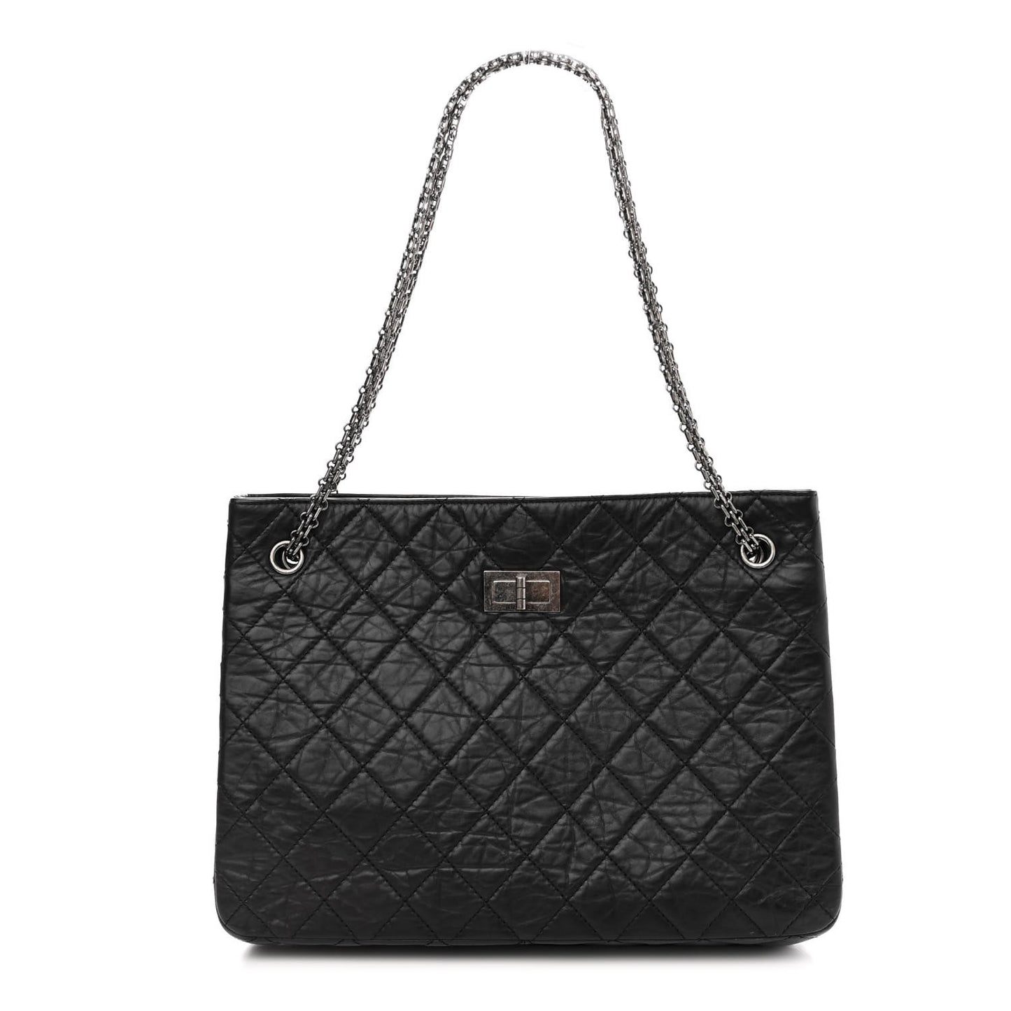 Aged Calfskin Reissue 2.55 Tote Black