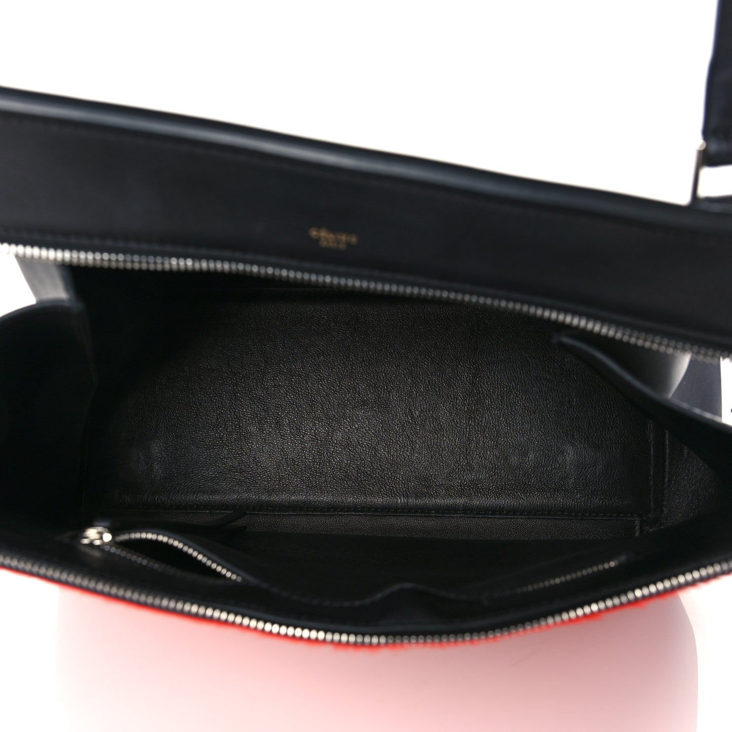 Pony Hair Medium Edge Shoulder Bag Vermillion