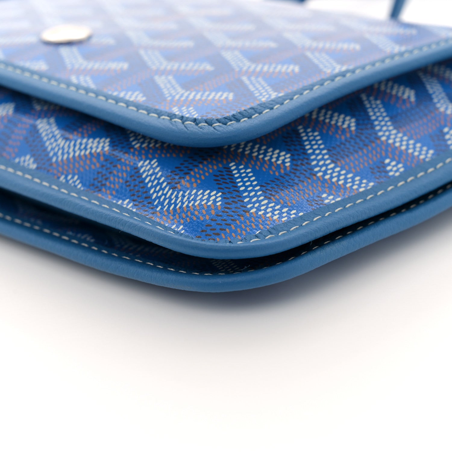 Goyard Goyardine Plumet Wallet Clutch Sky Blue 10 of 10