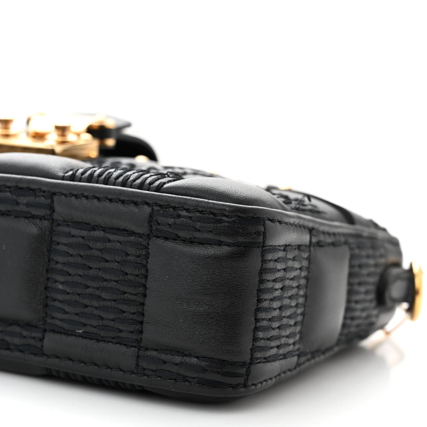LOUIS VUITTON Damier Quilt Lambskin Troca Pochette Black