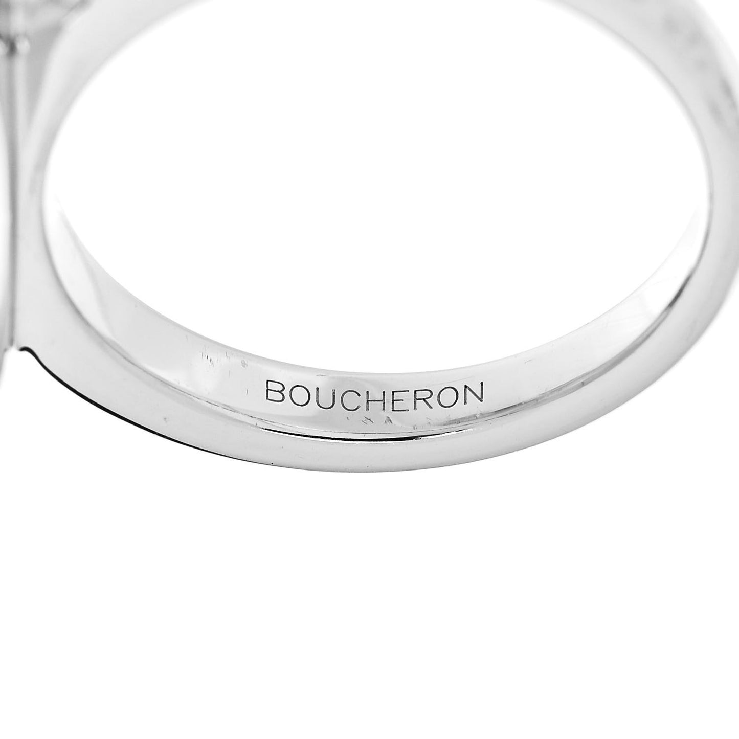 18K White Gold Brown Diamond Garnet Macaron Ring 54 6.75